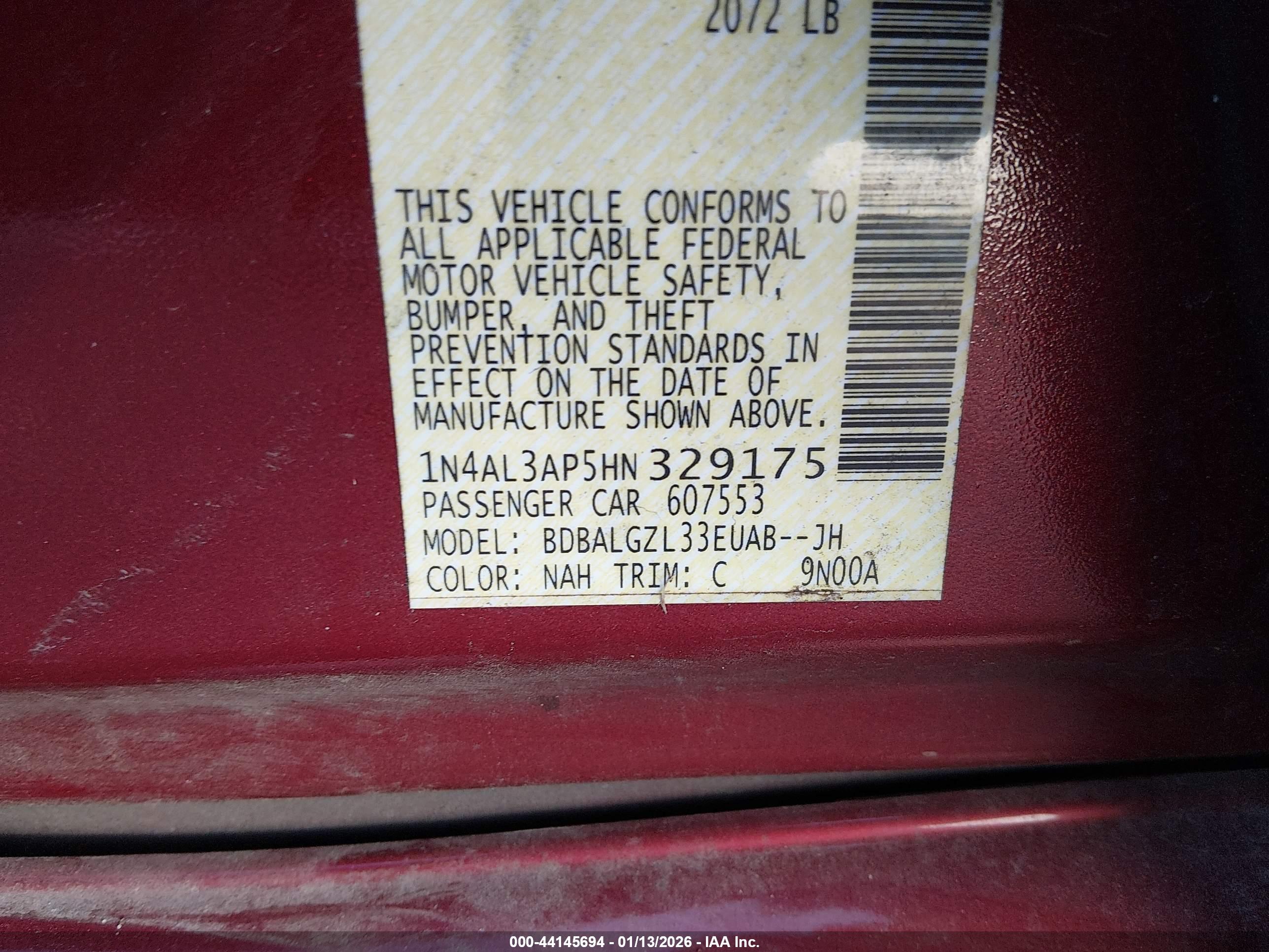 NISSAN ALTIMA image 9