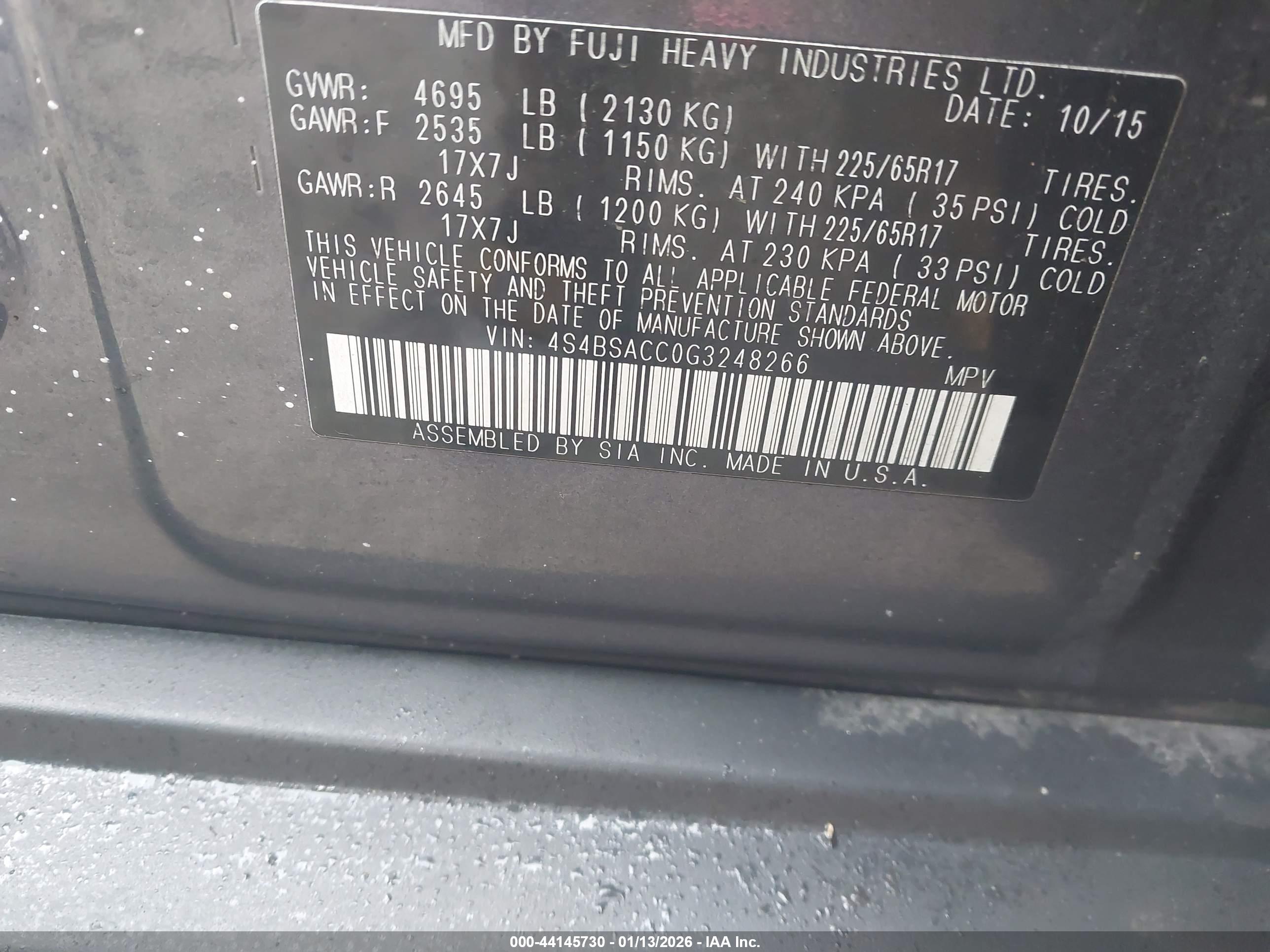 SUBARU OUTBACK image 9