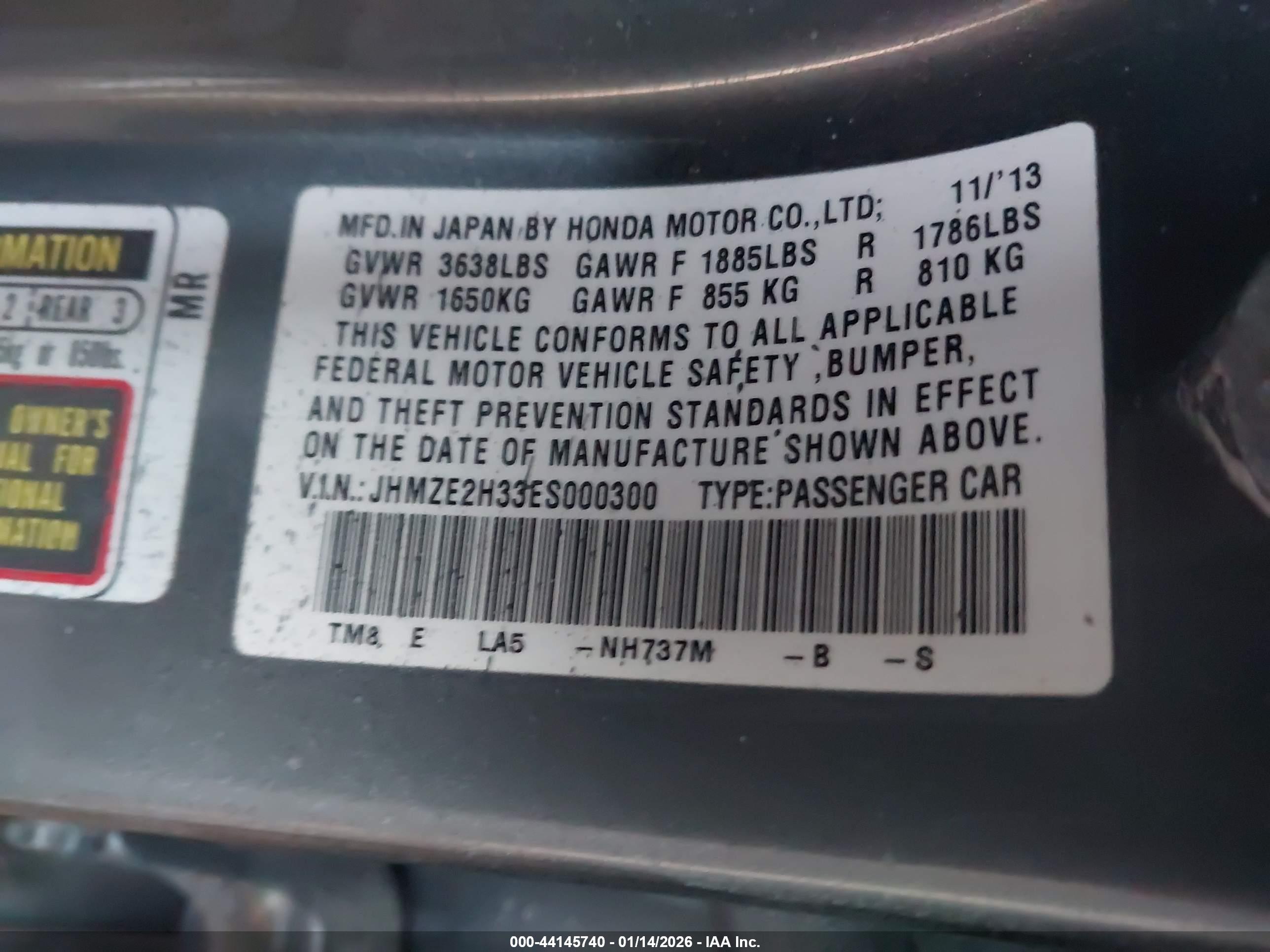 HONDA INSIGHT image 9