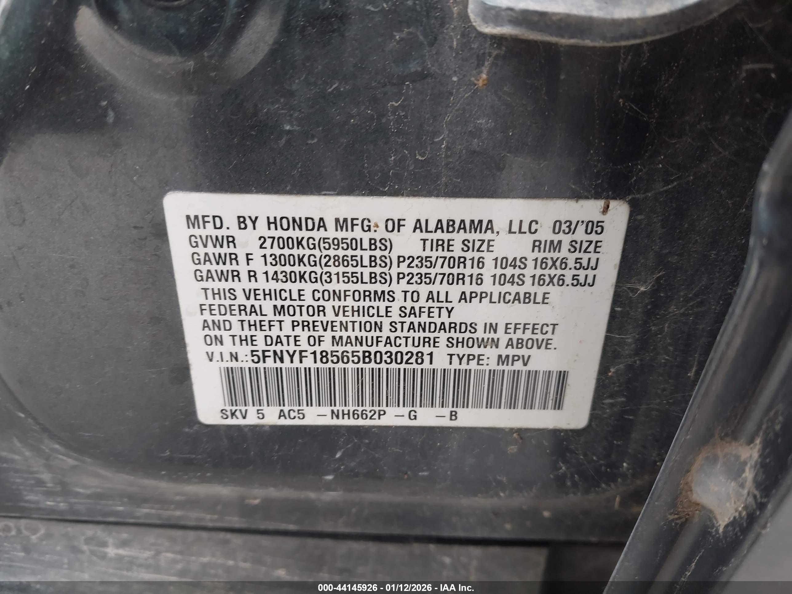 HONDA PILOT image 9
