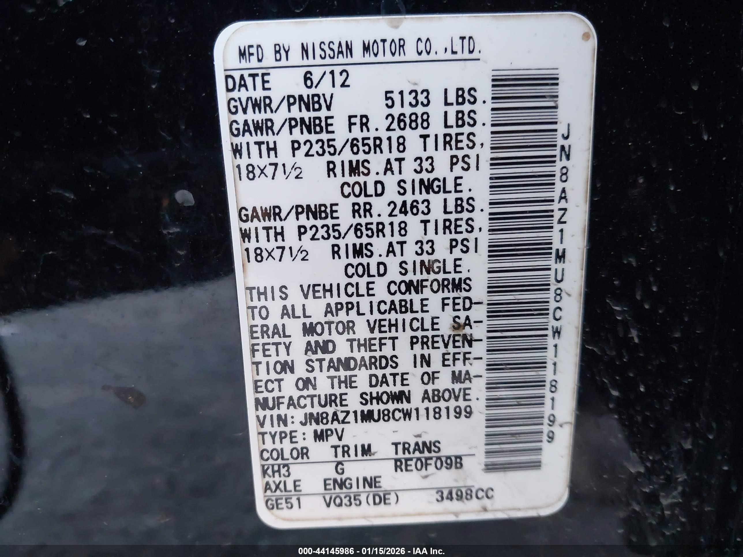 NISSAN MURANO image 9