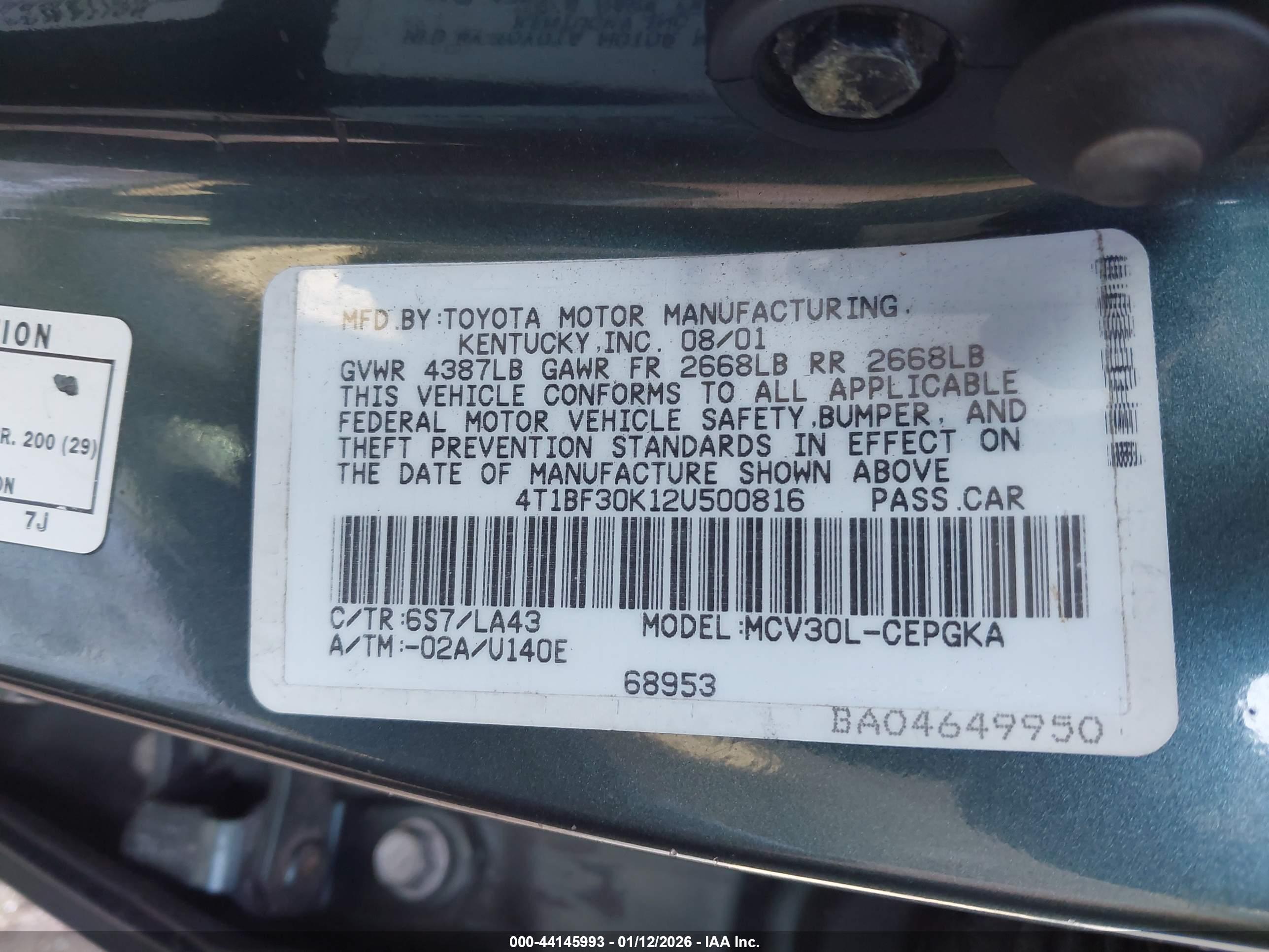 TOYOTA CAMRY image 9