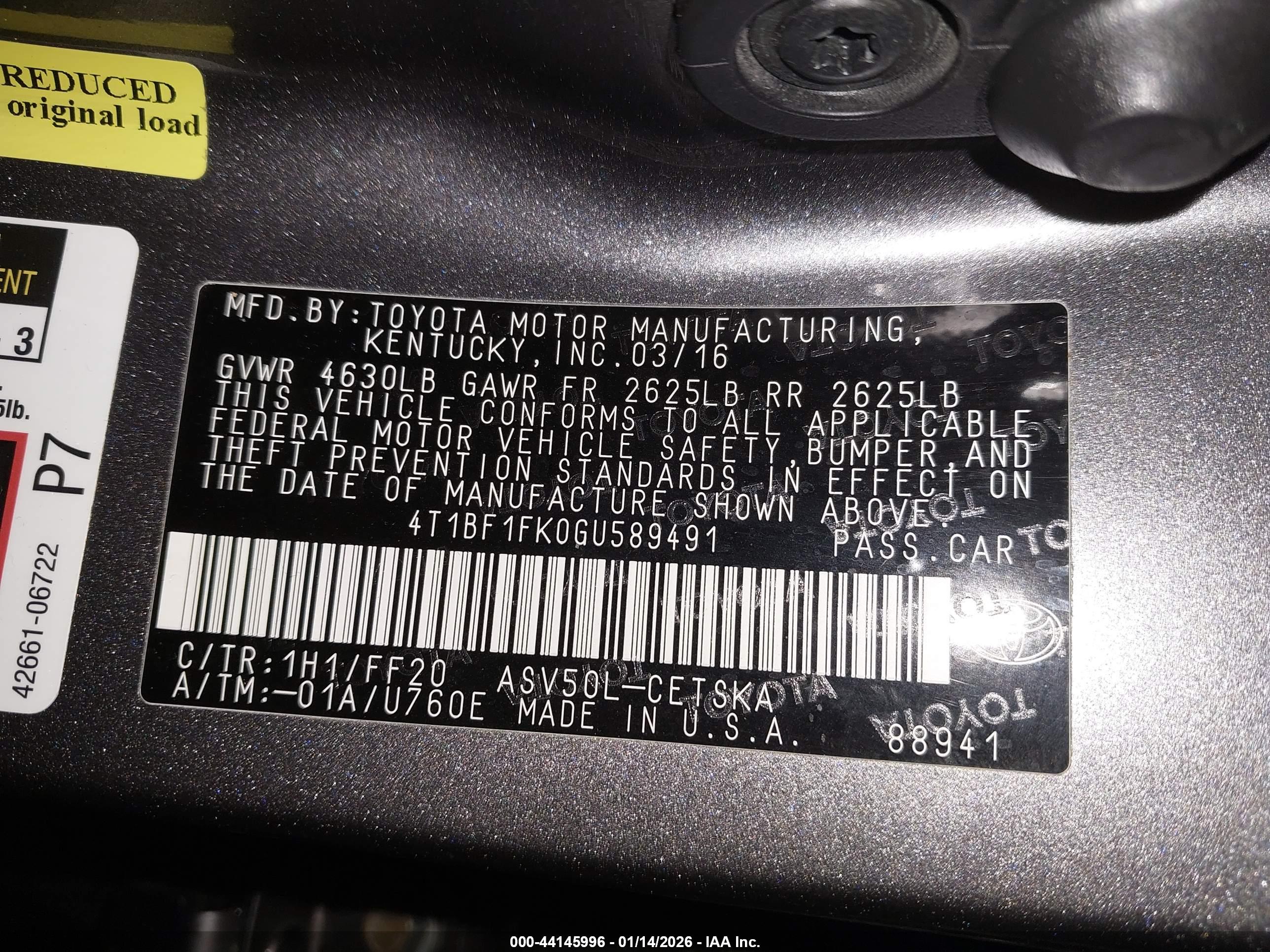 TOYOTA CAMRY image 9