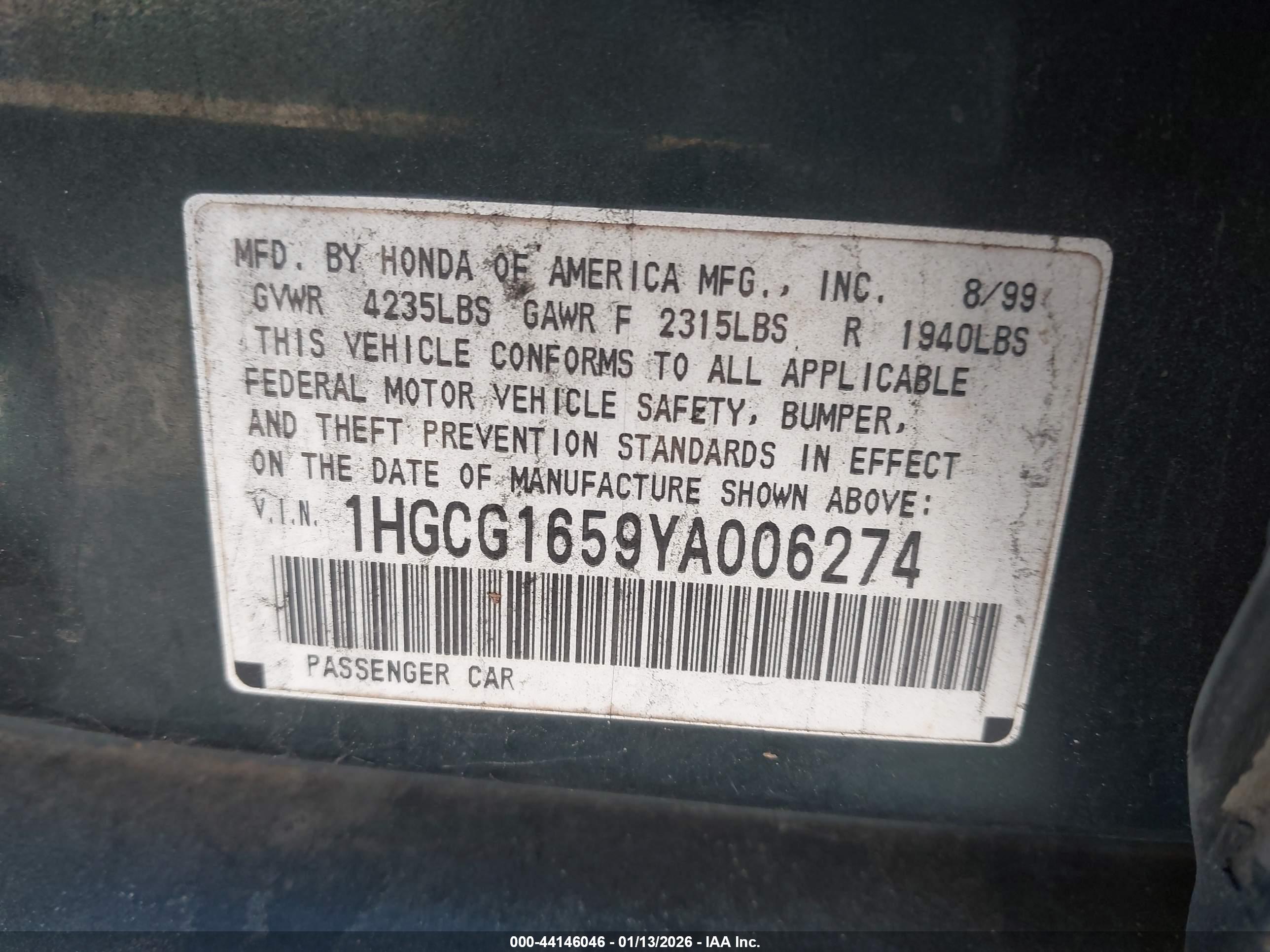 HONDA ACCORD image 9