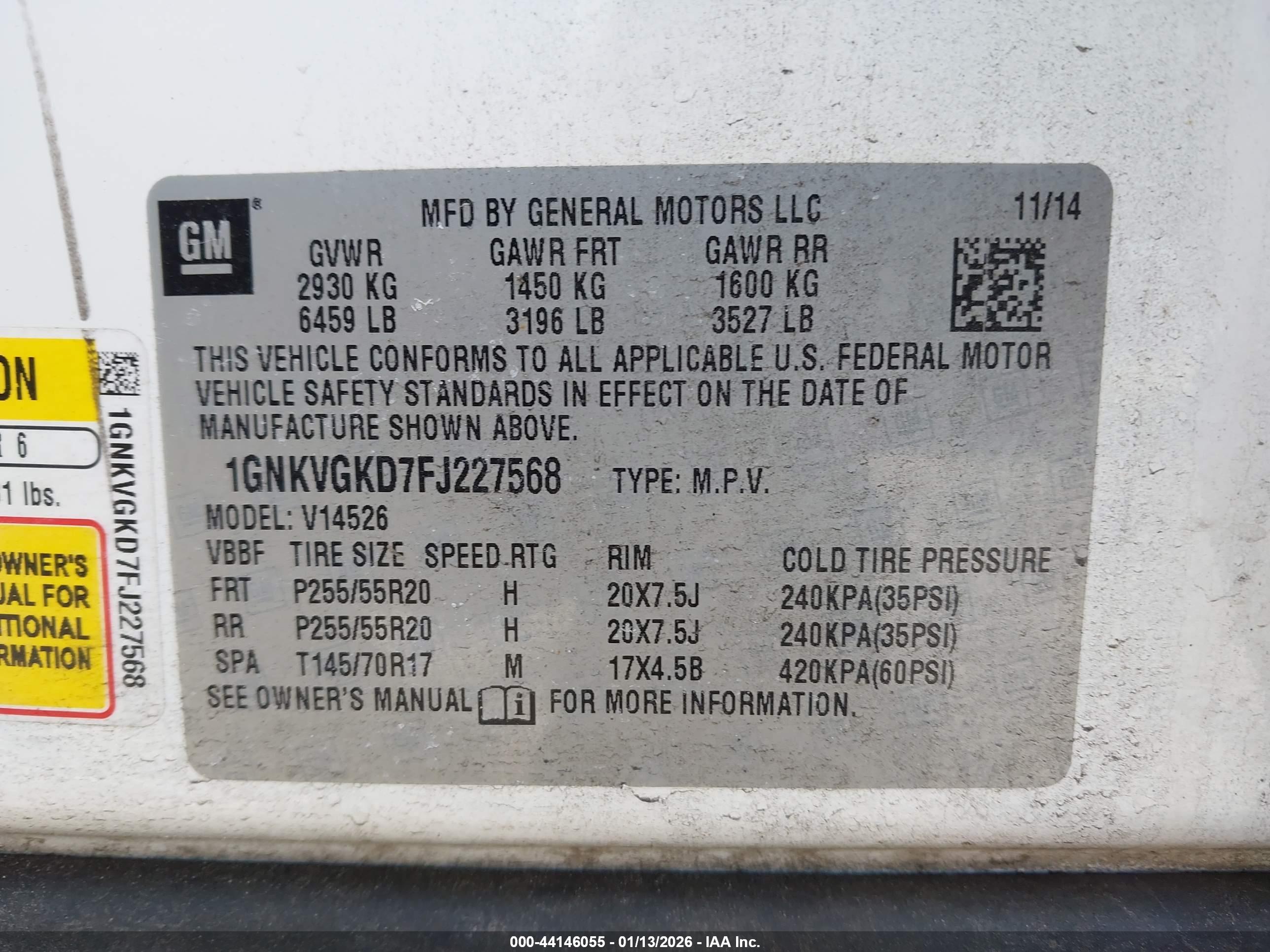 CHEVROLET TRAVERSE image 9