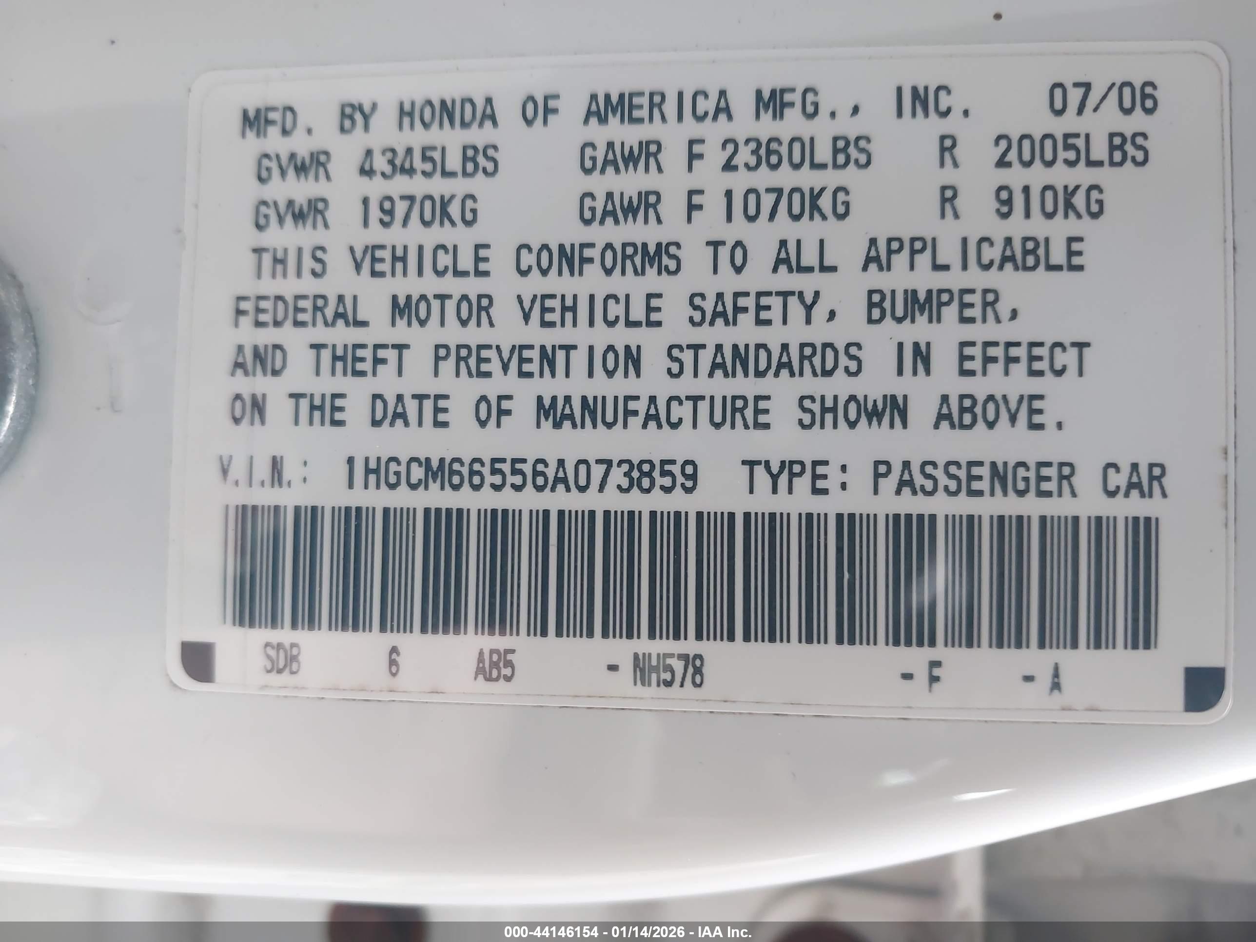 HONDA ACCORD image 9