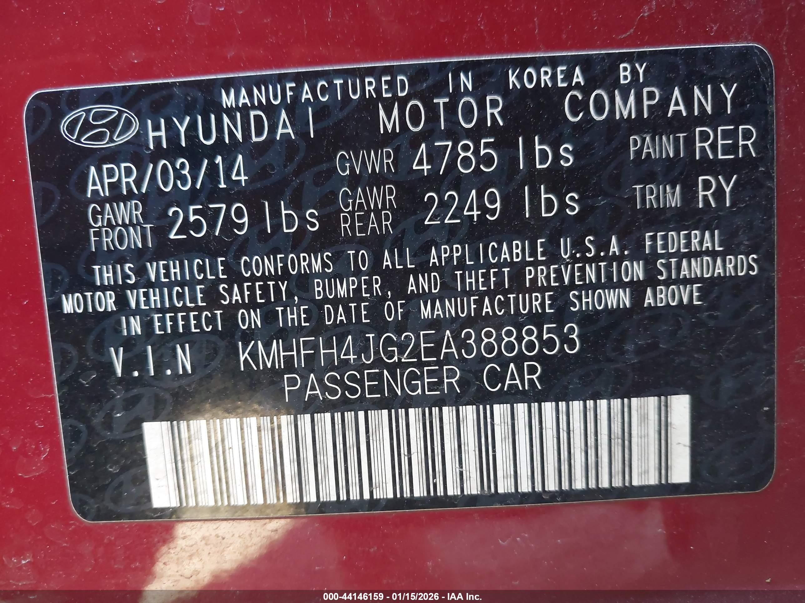 HYUNDAI AZERA image 9