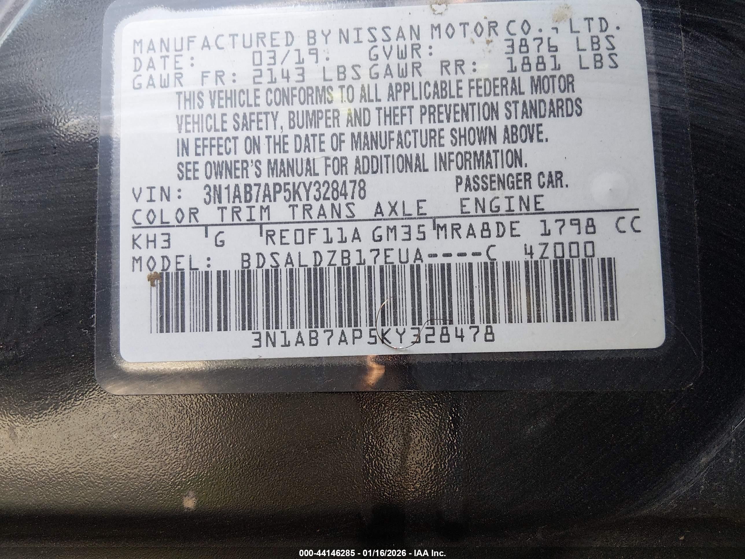 NISSAN SENTRA image 9