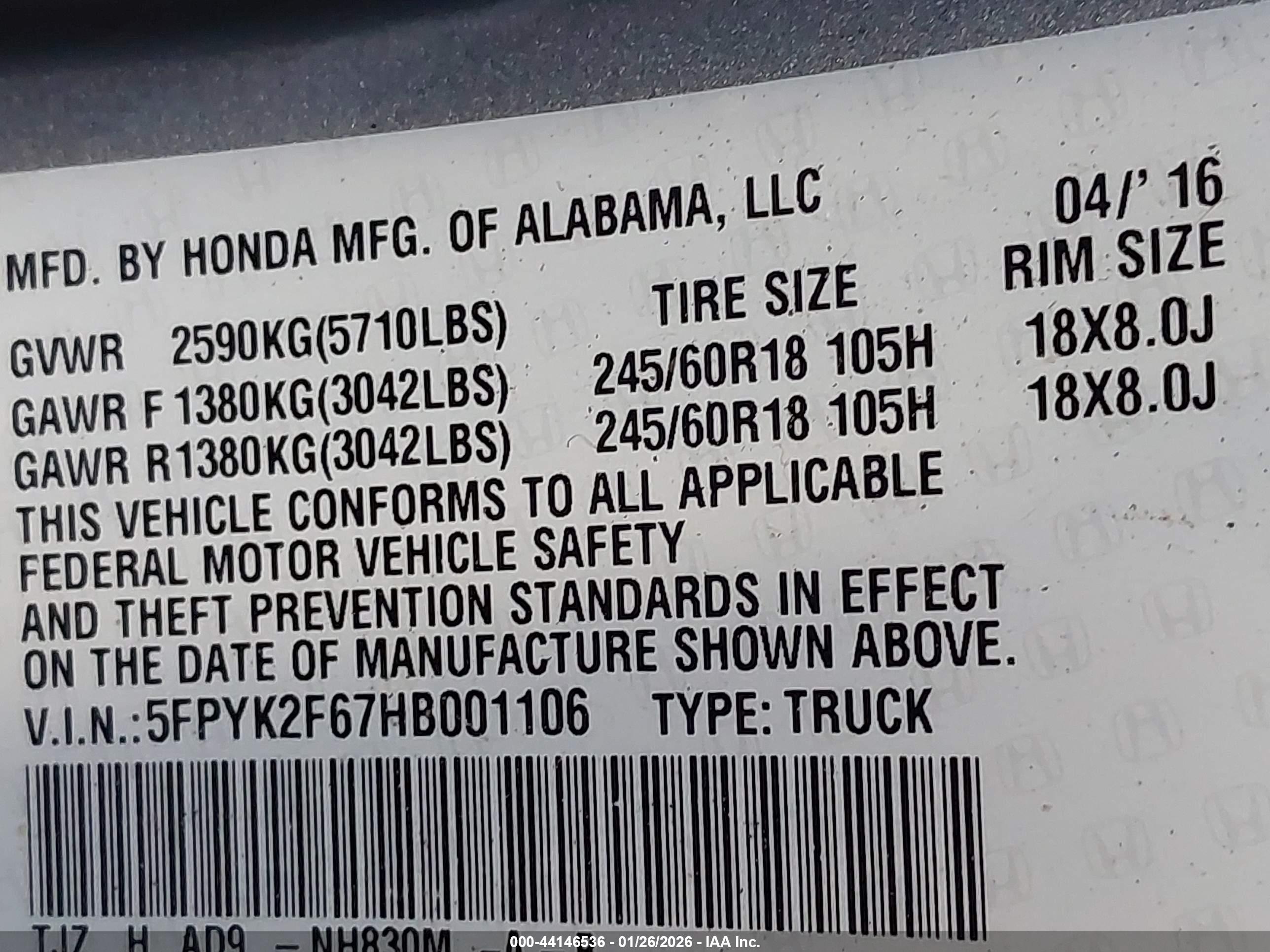HONDA RIDGELINE image 9