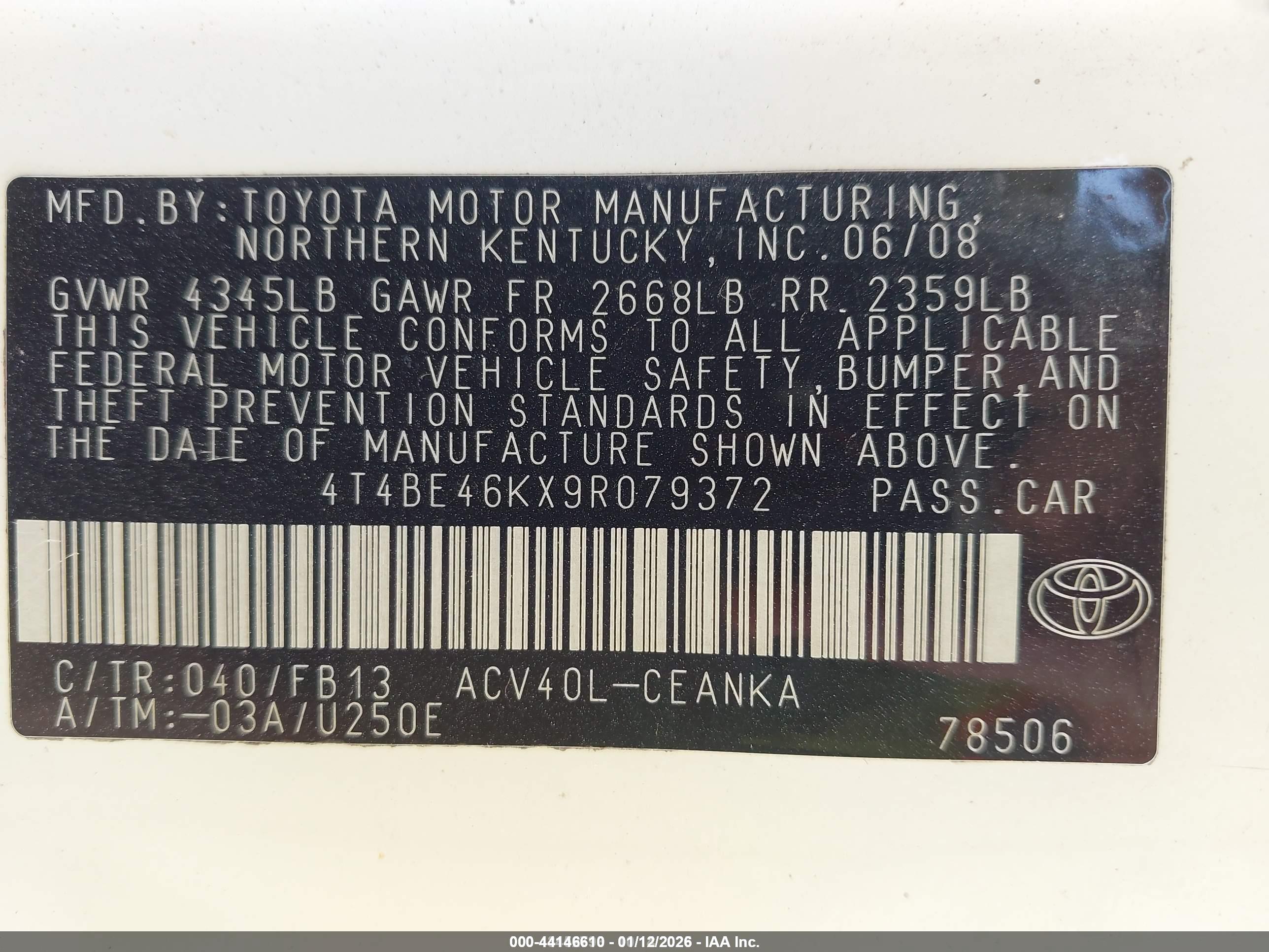 TOYOTA CAMRY image 9