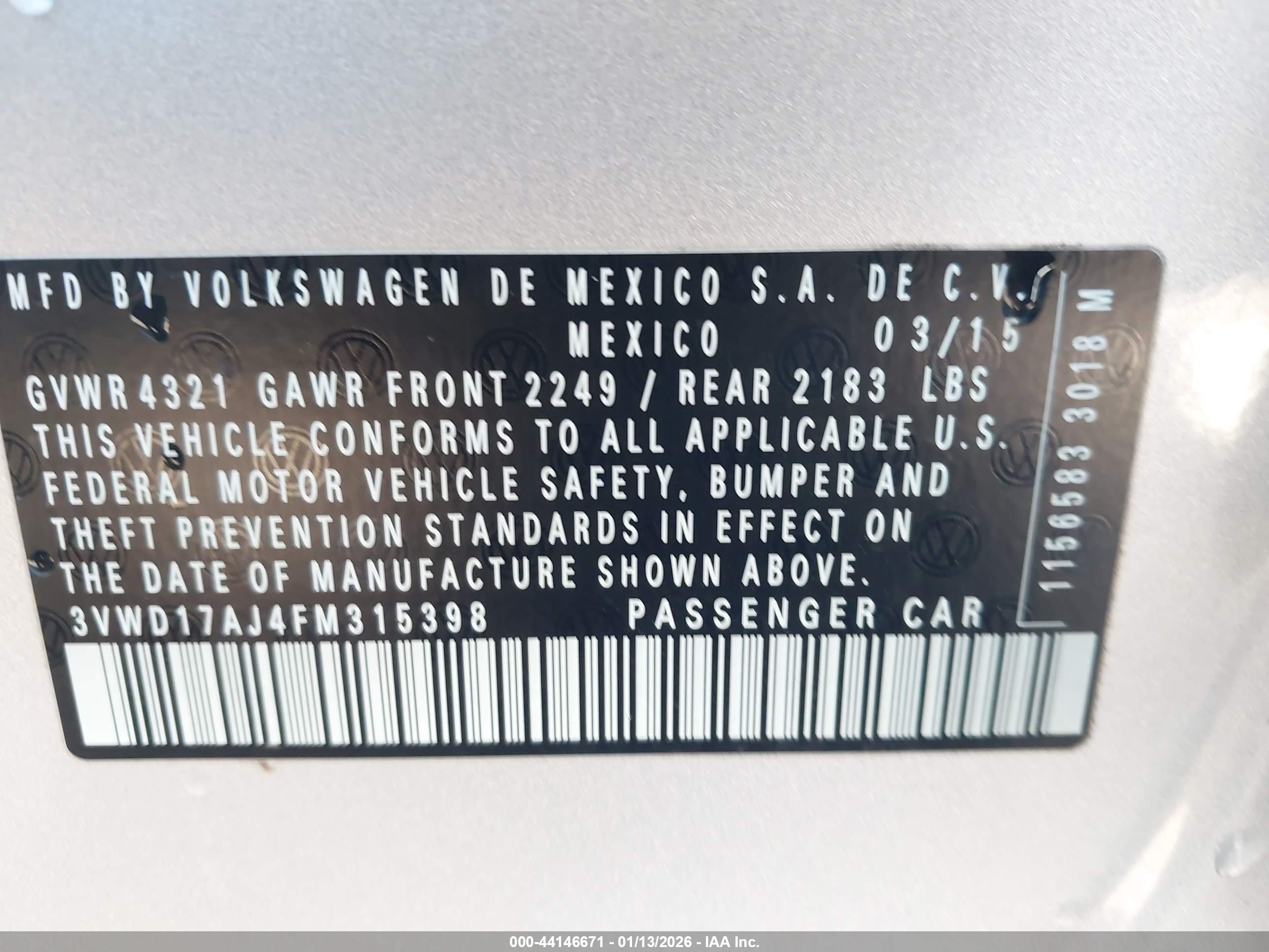VOLKSWAGEN JETTA image 9