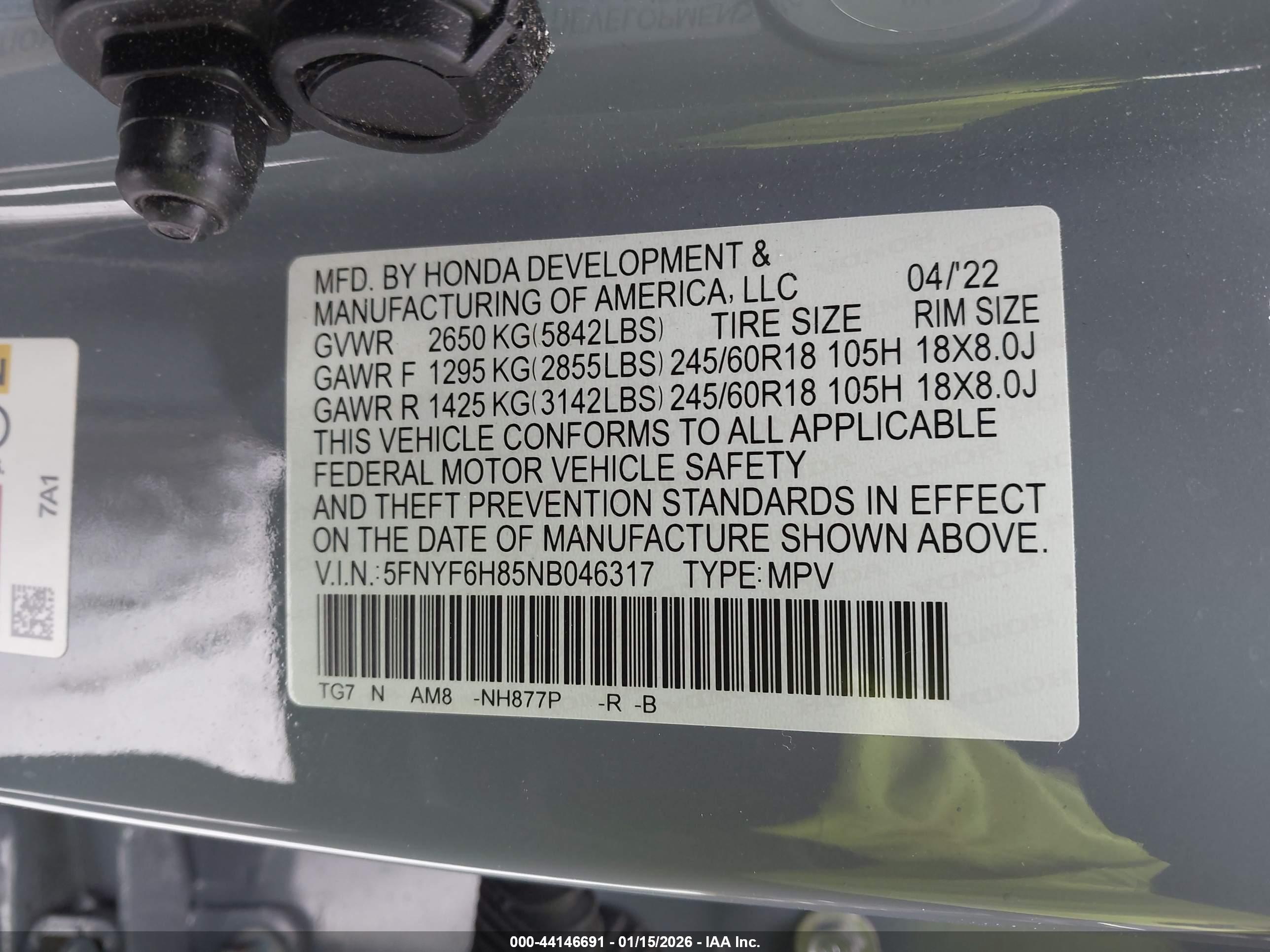 HONDA PILOT image 9