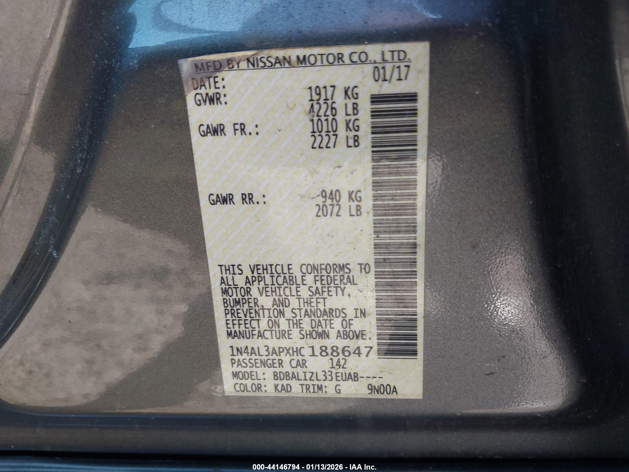 NISSAN ALTIMA image 9