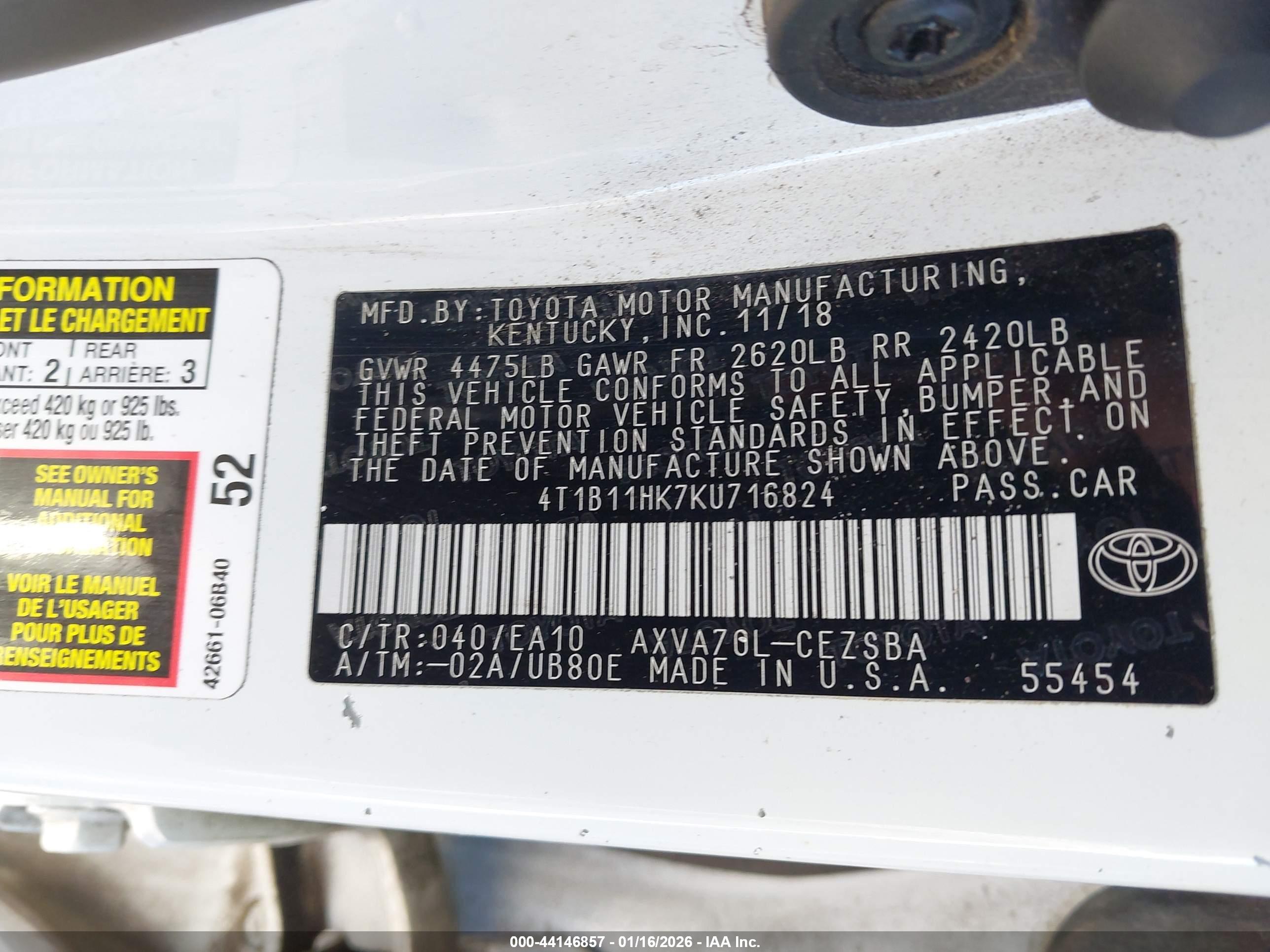 TOYOTA CAMRY image 9