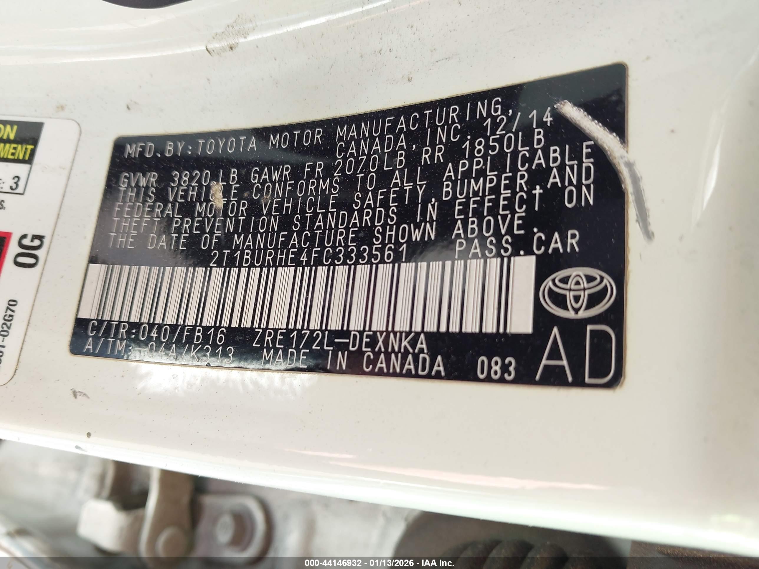 TOYOTA COROLLA image 9