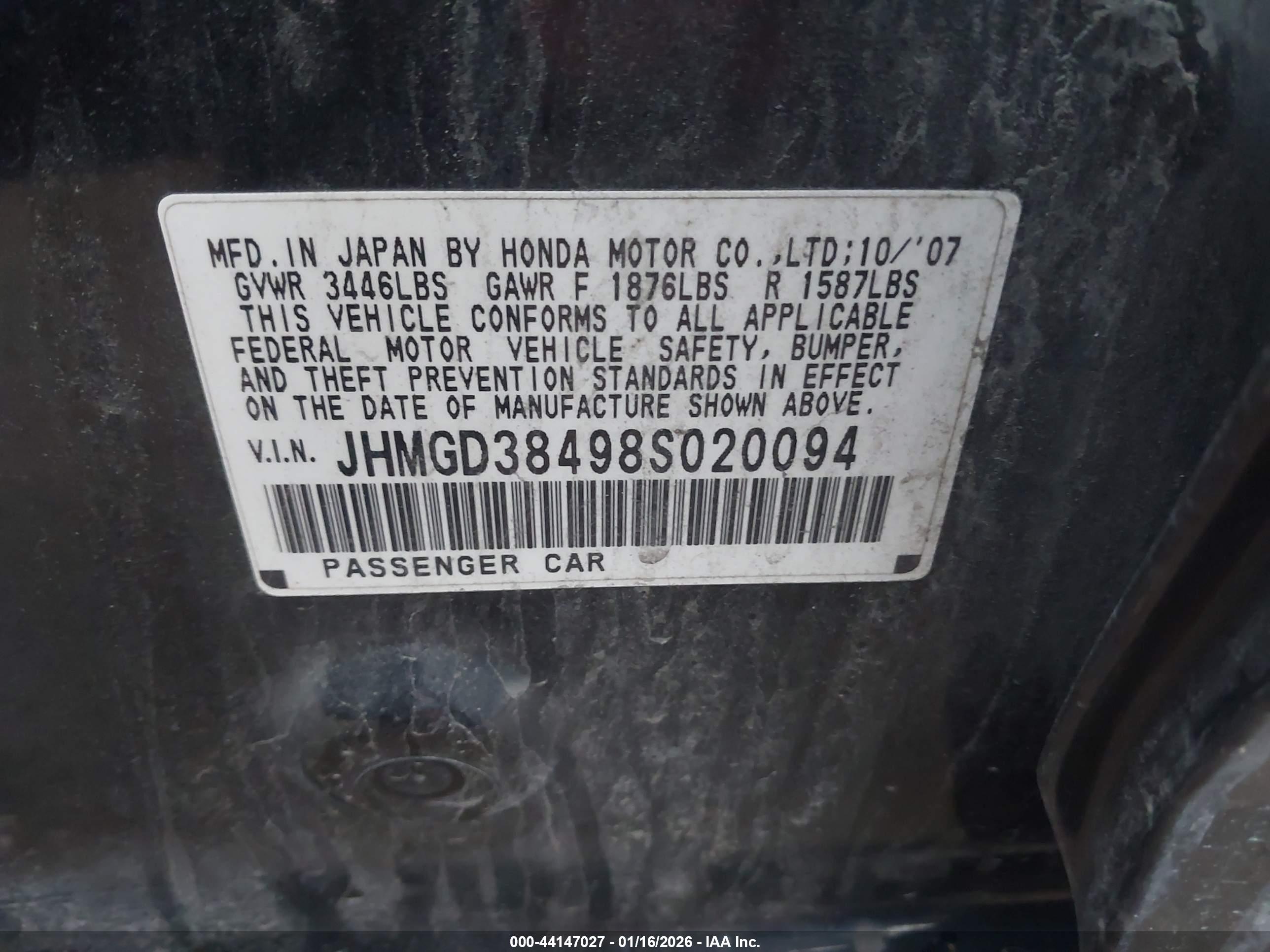 HONDA FIT image 9