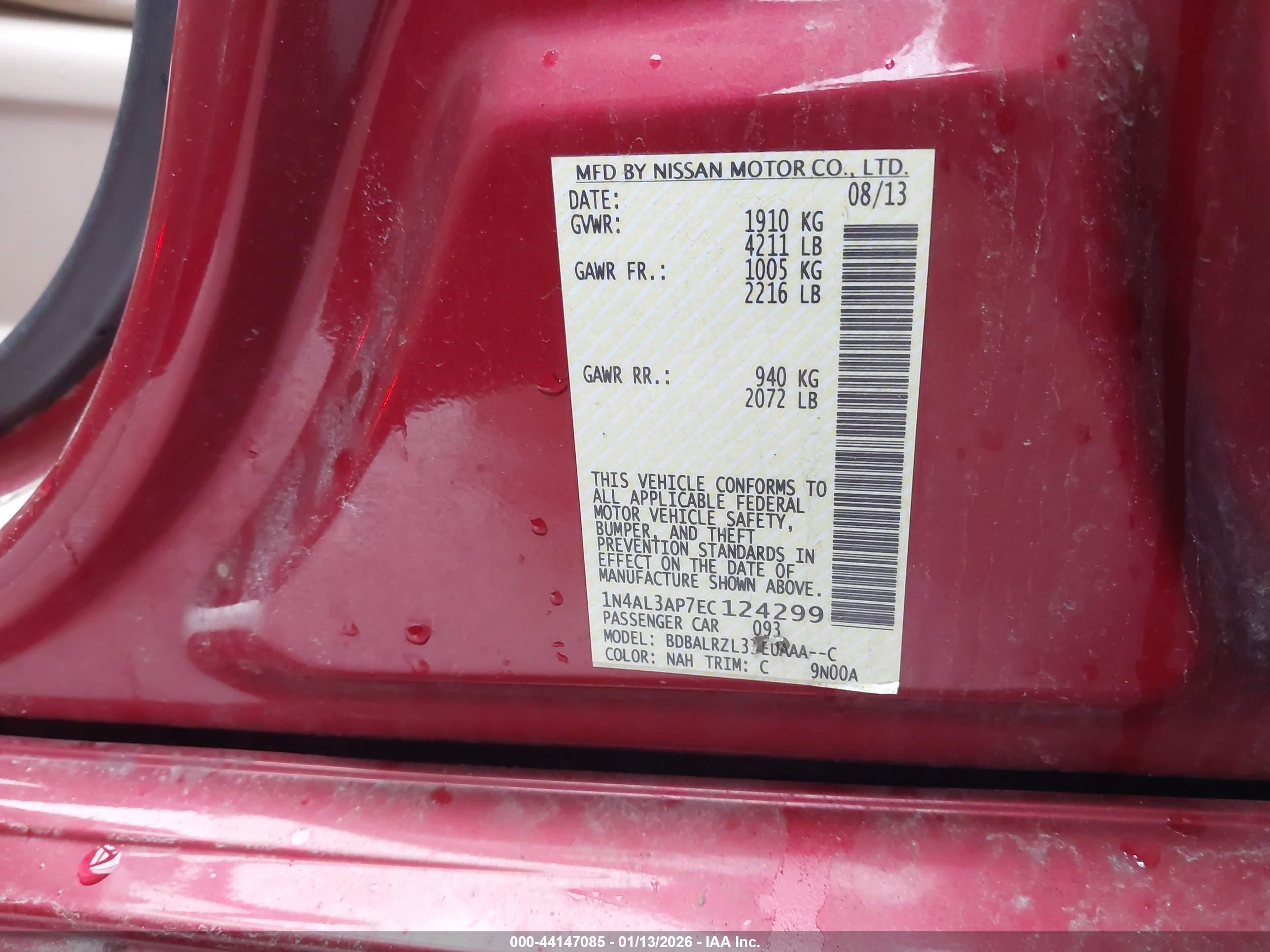 NISSAN ALTIMA image 9