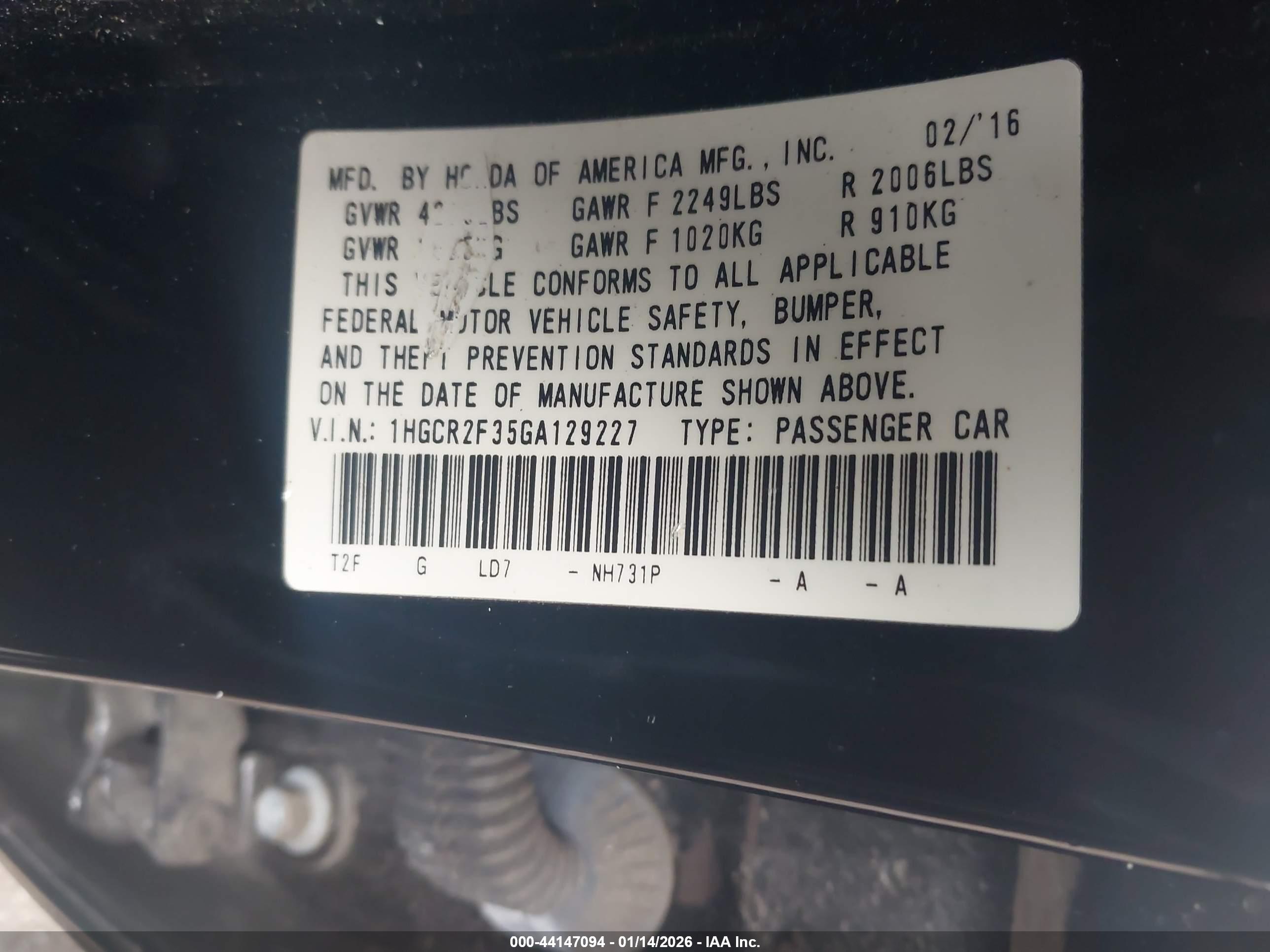 HONDA ACCORD image 9