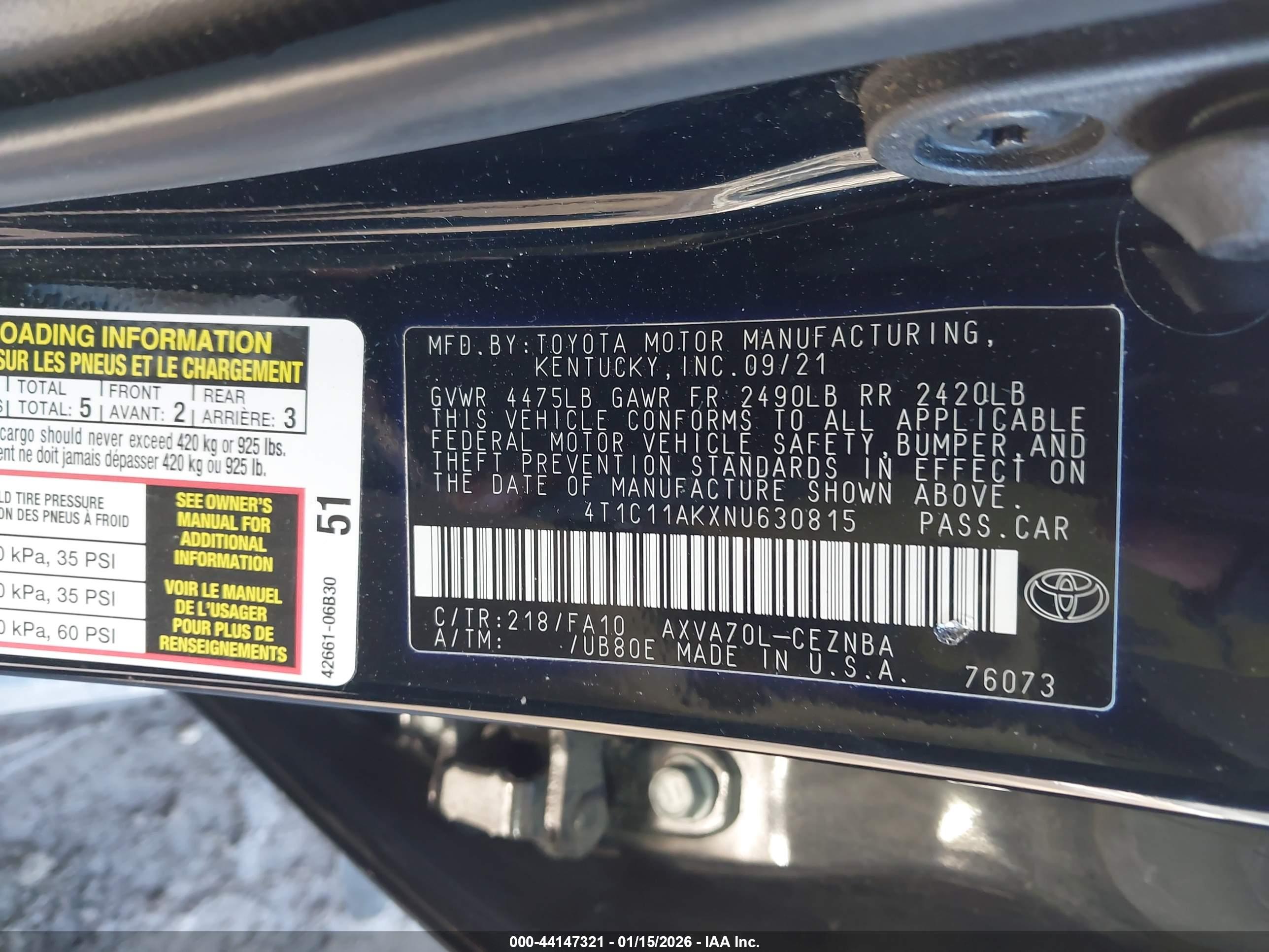 TOYOTA CAMRY image 9