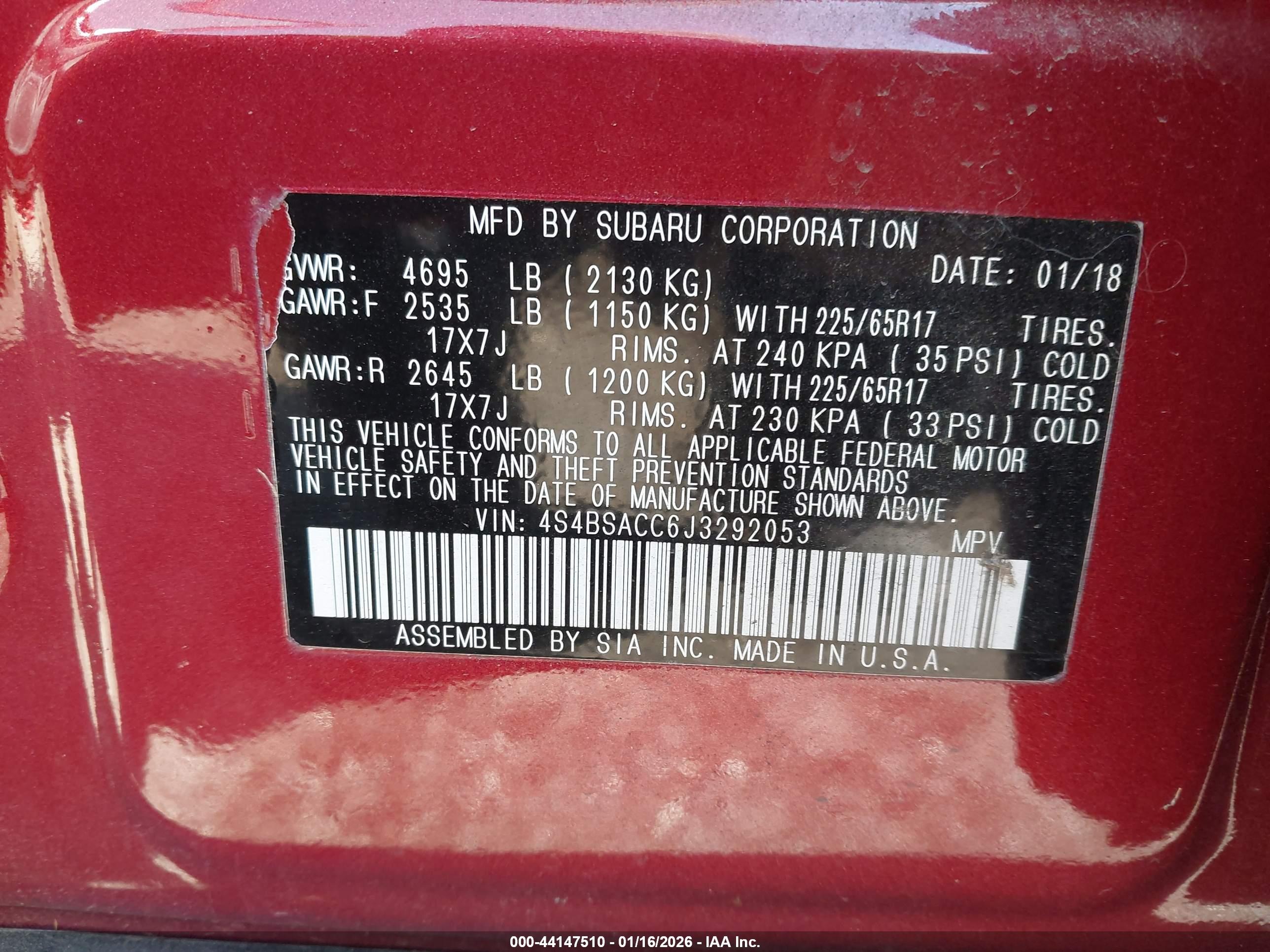 SUBARU OUTBACK image 9