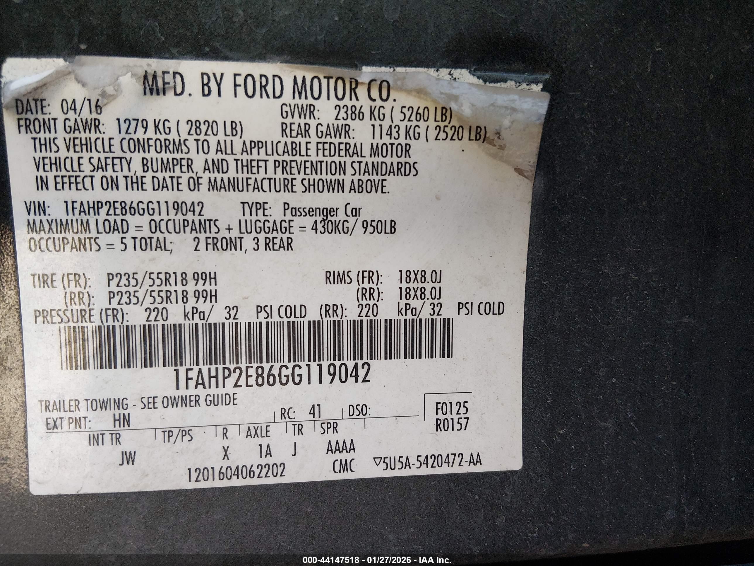 FORD TAURUS image 9