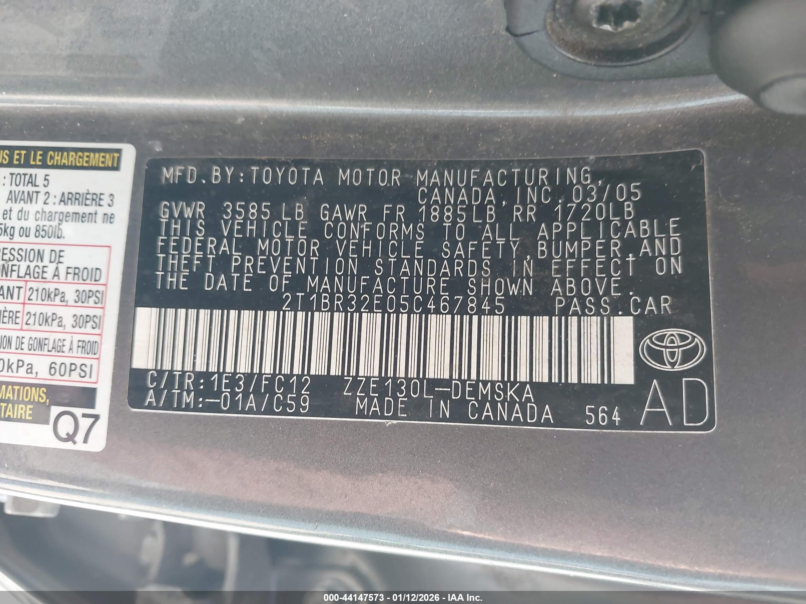 TOYOTA COROLLA image 9