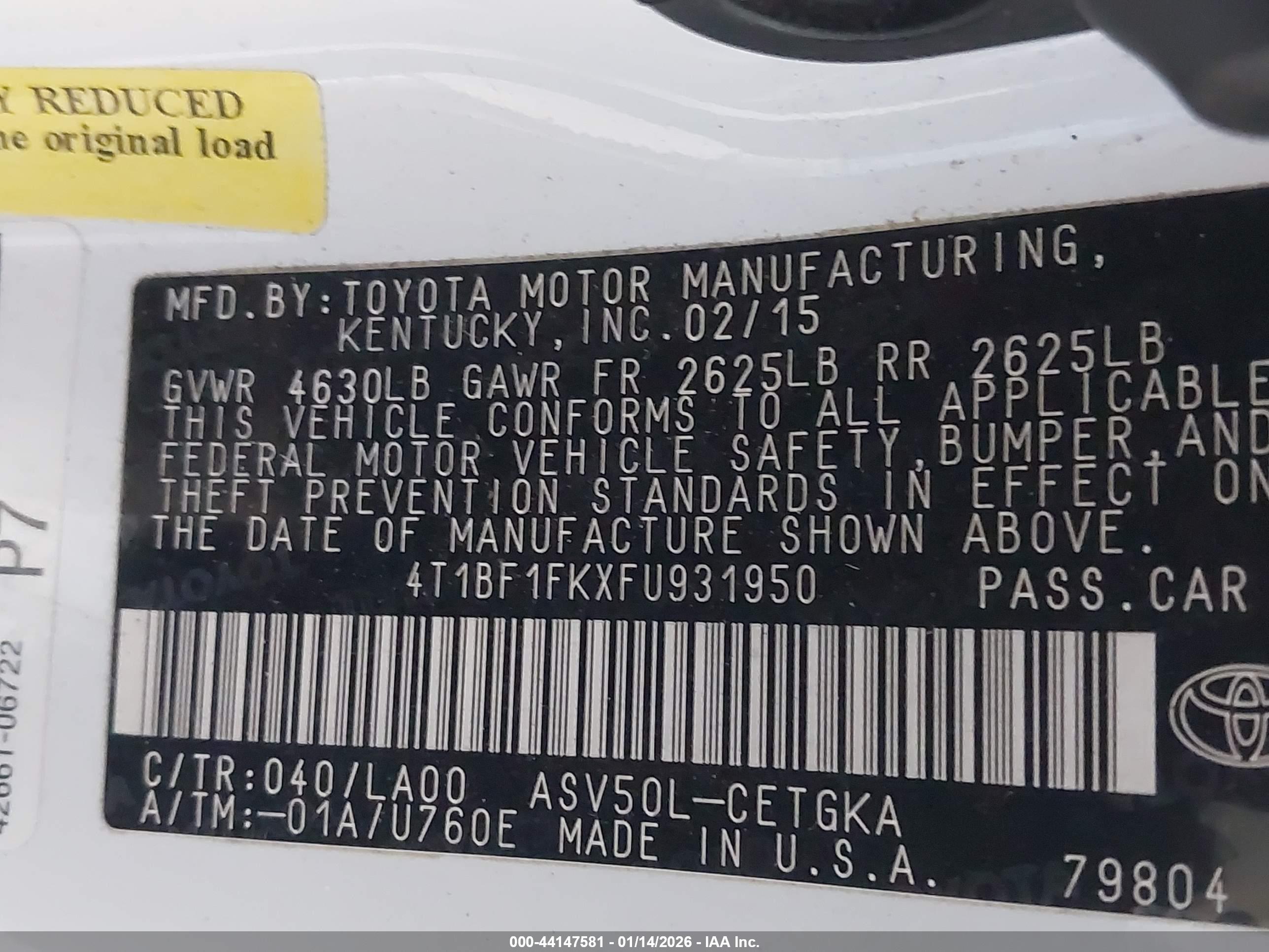 TOYOTA CAMRY image 9