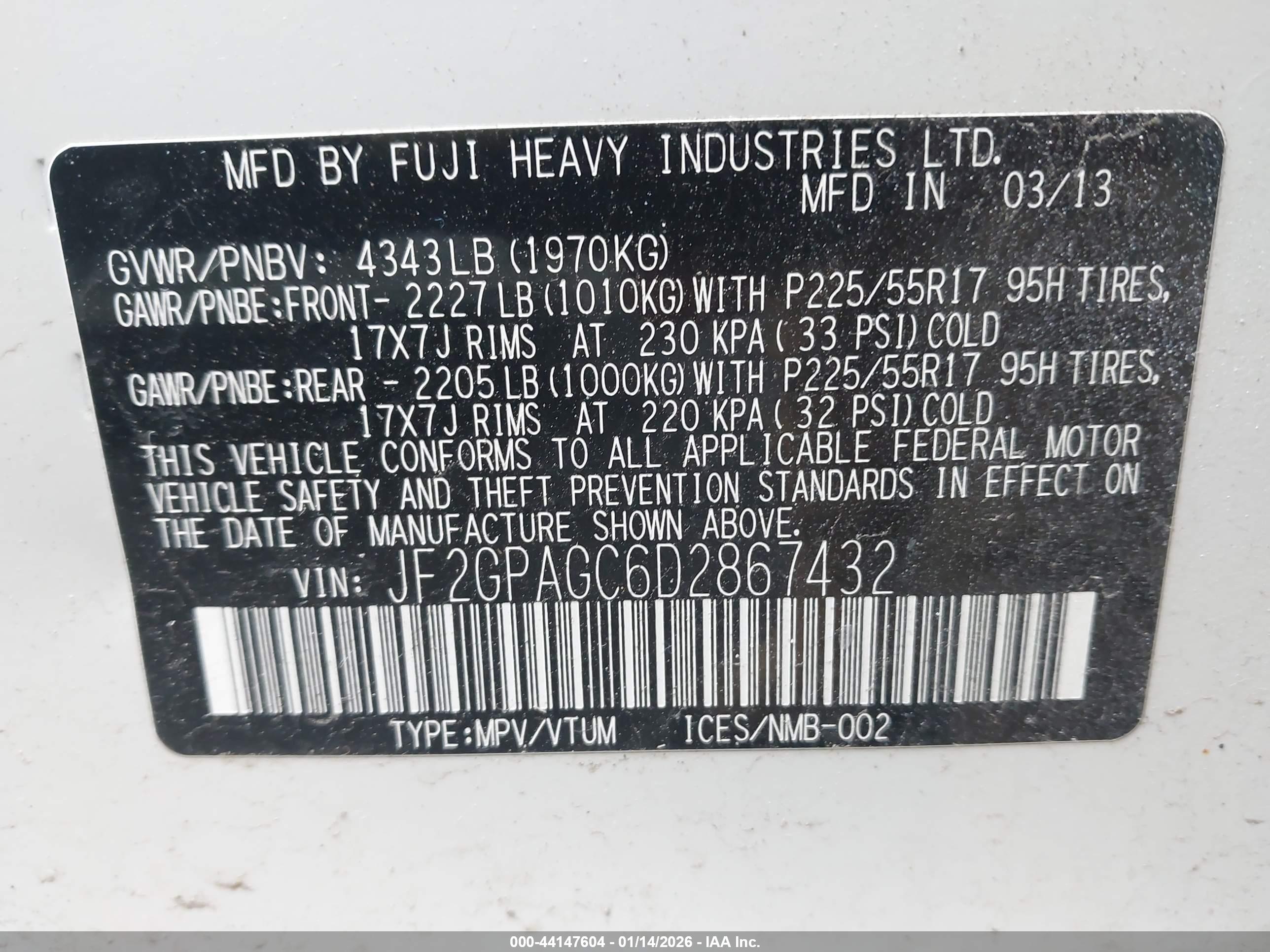 SUBARU XV image 9