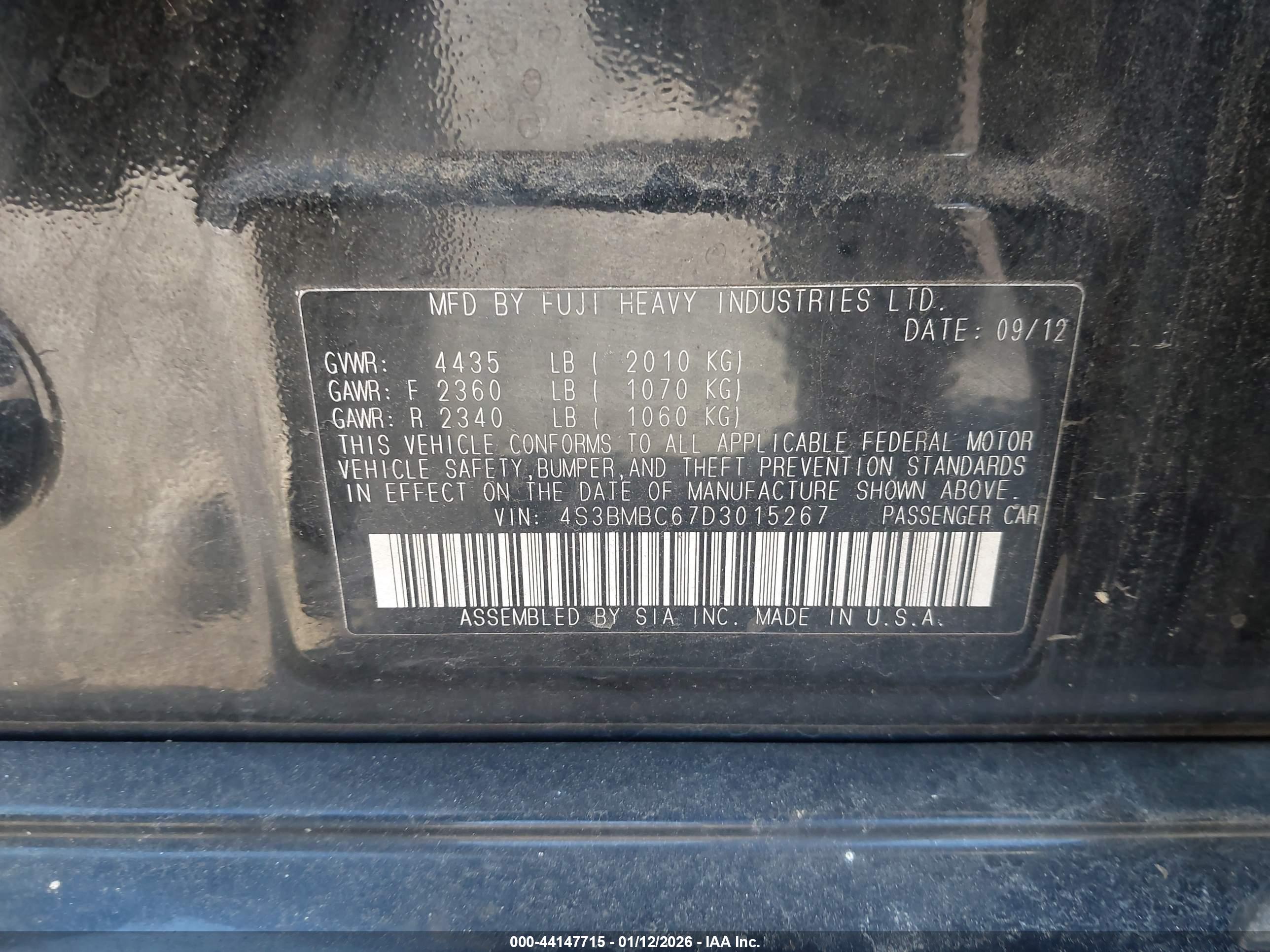 SUBARU LEGACY image 9