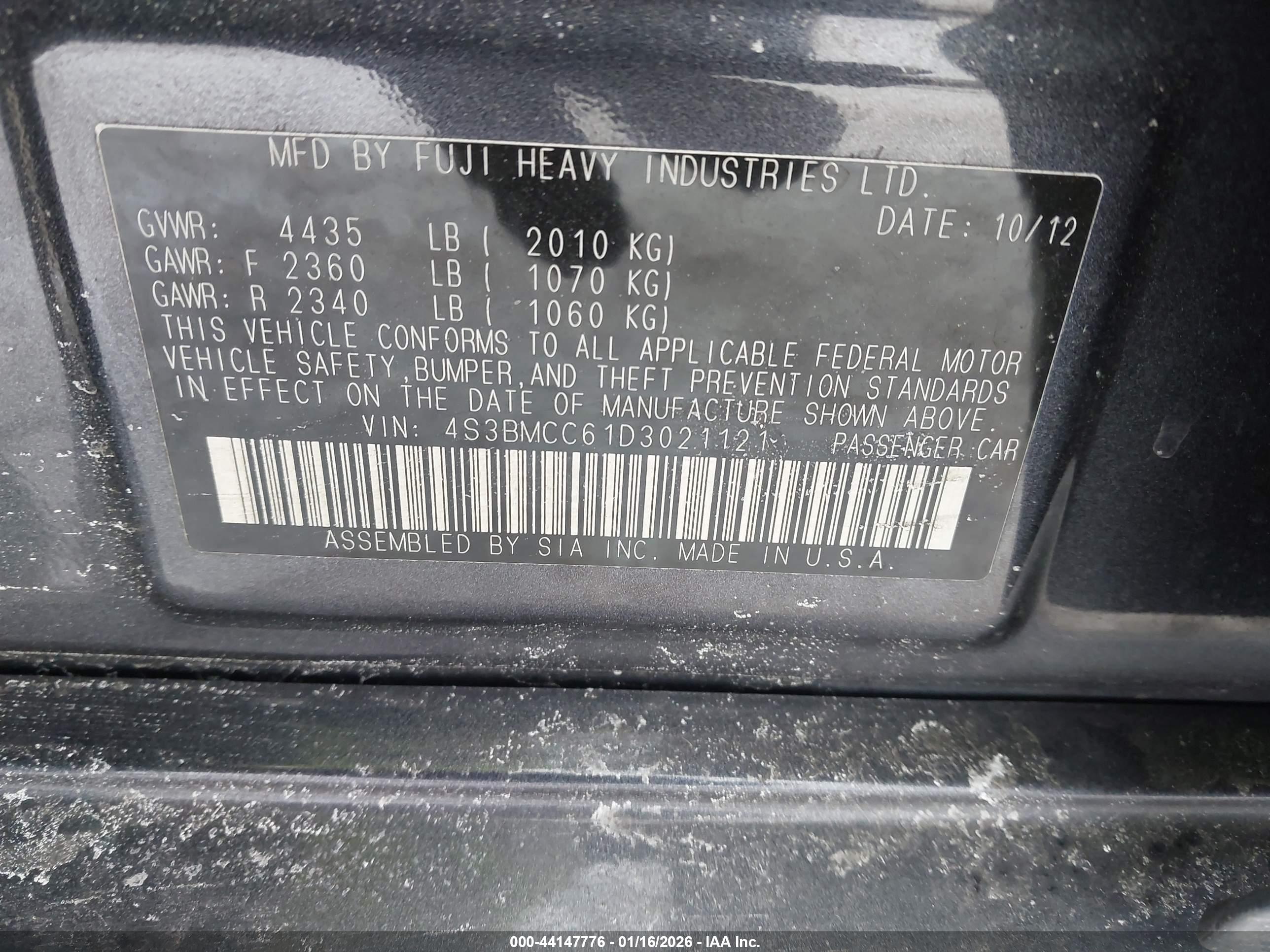 SUBARU LEGACY image 9