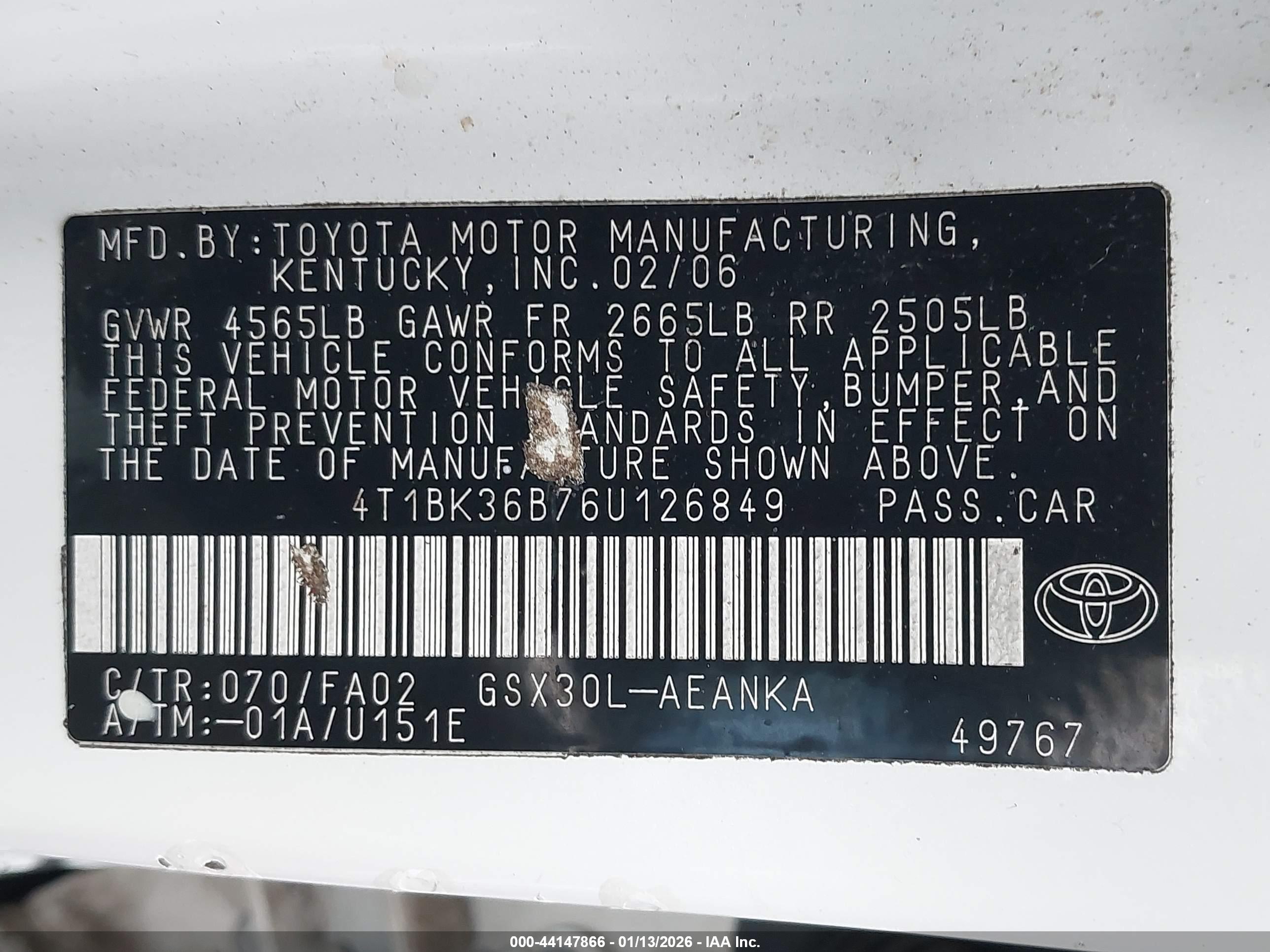 TOYOTA AVALON image 9