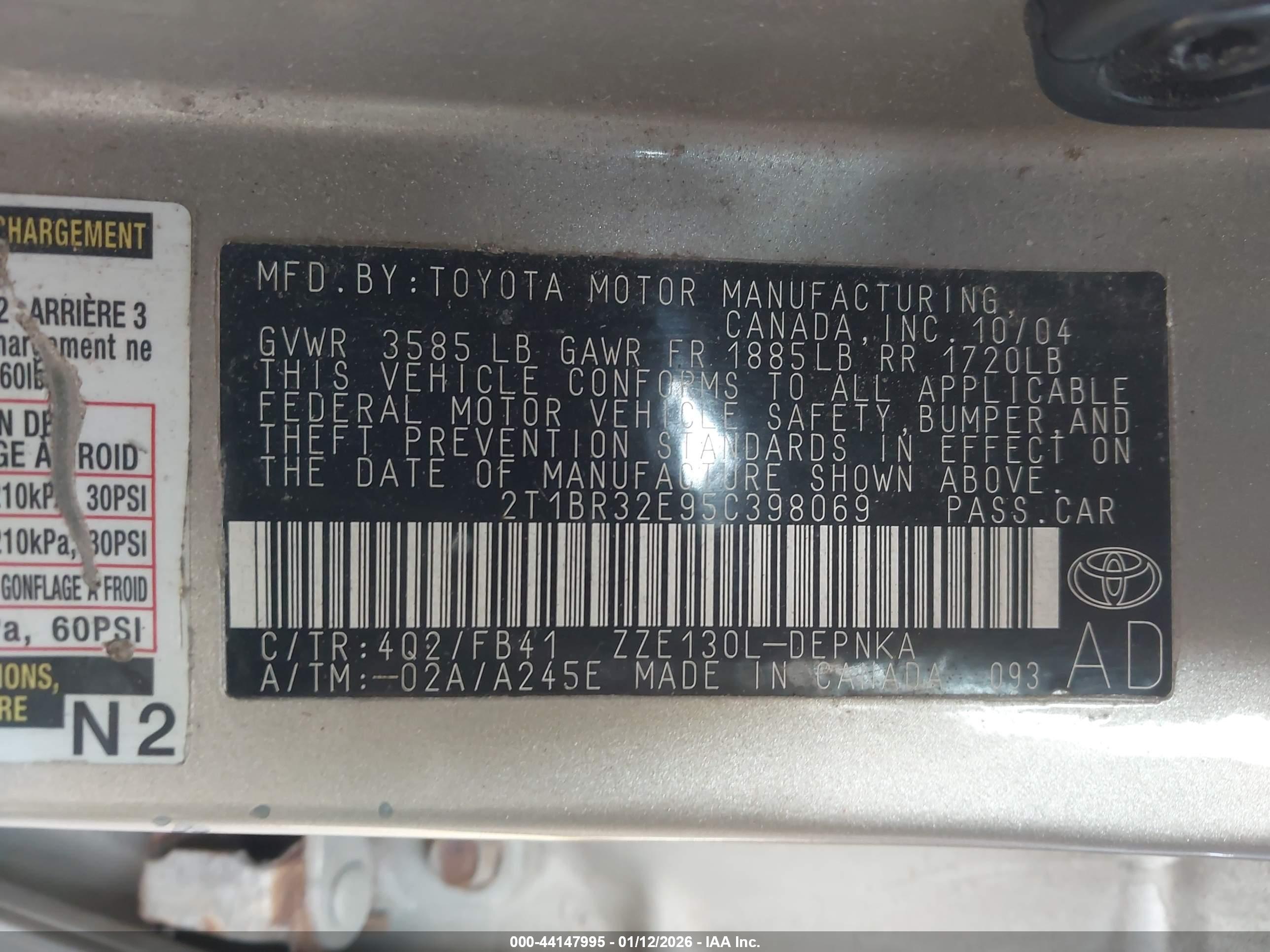 TOYOTA COROLLA image 9