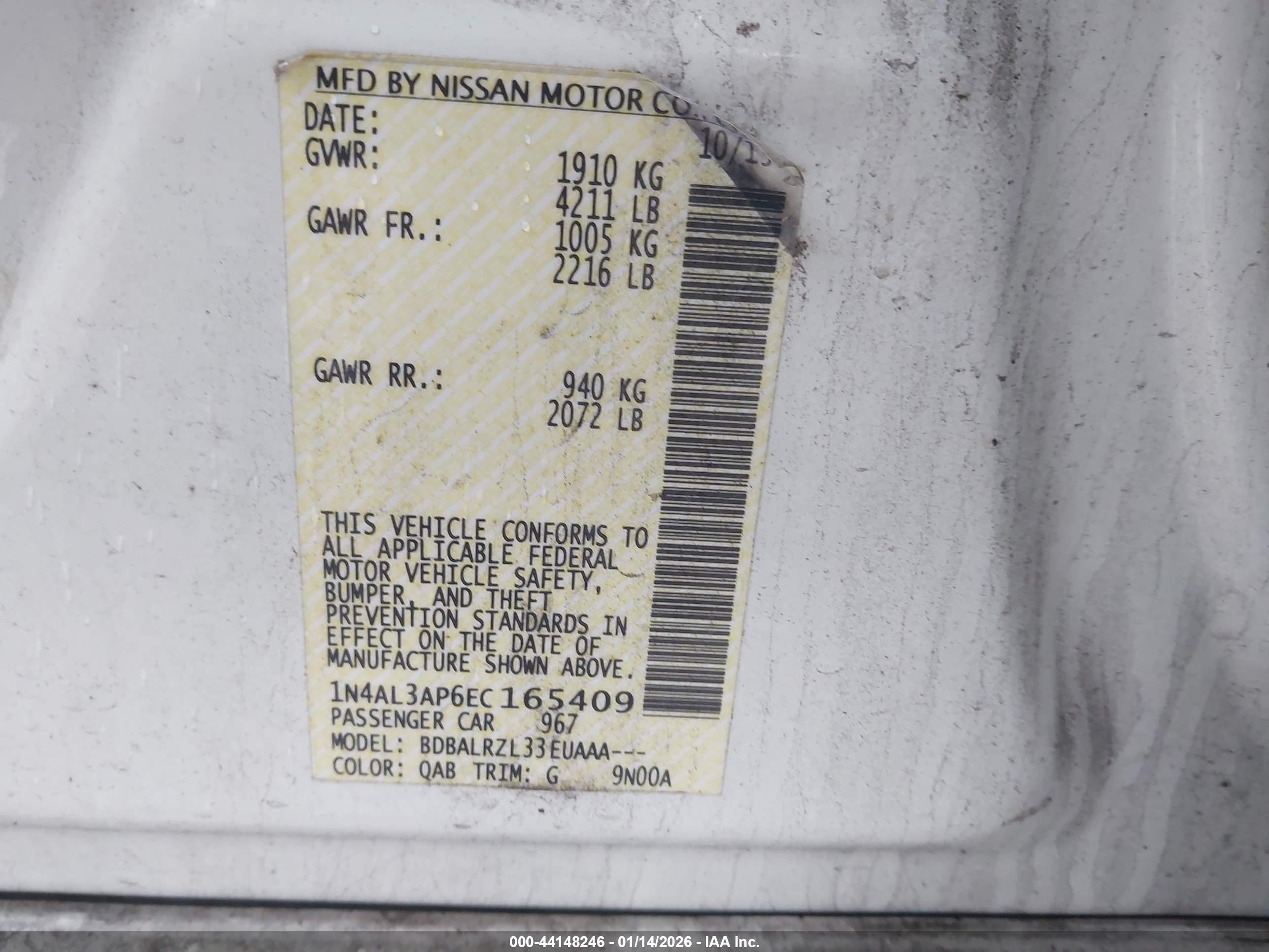 NISSAN ALTIMA image 9