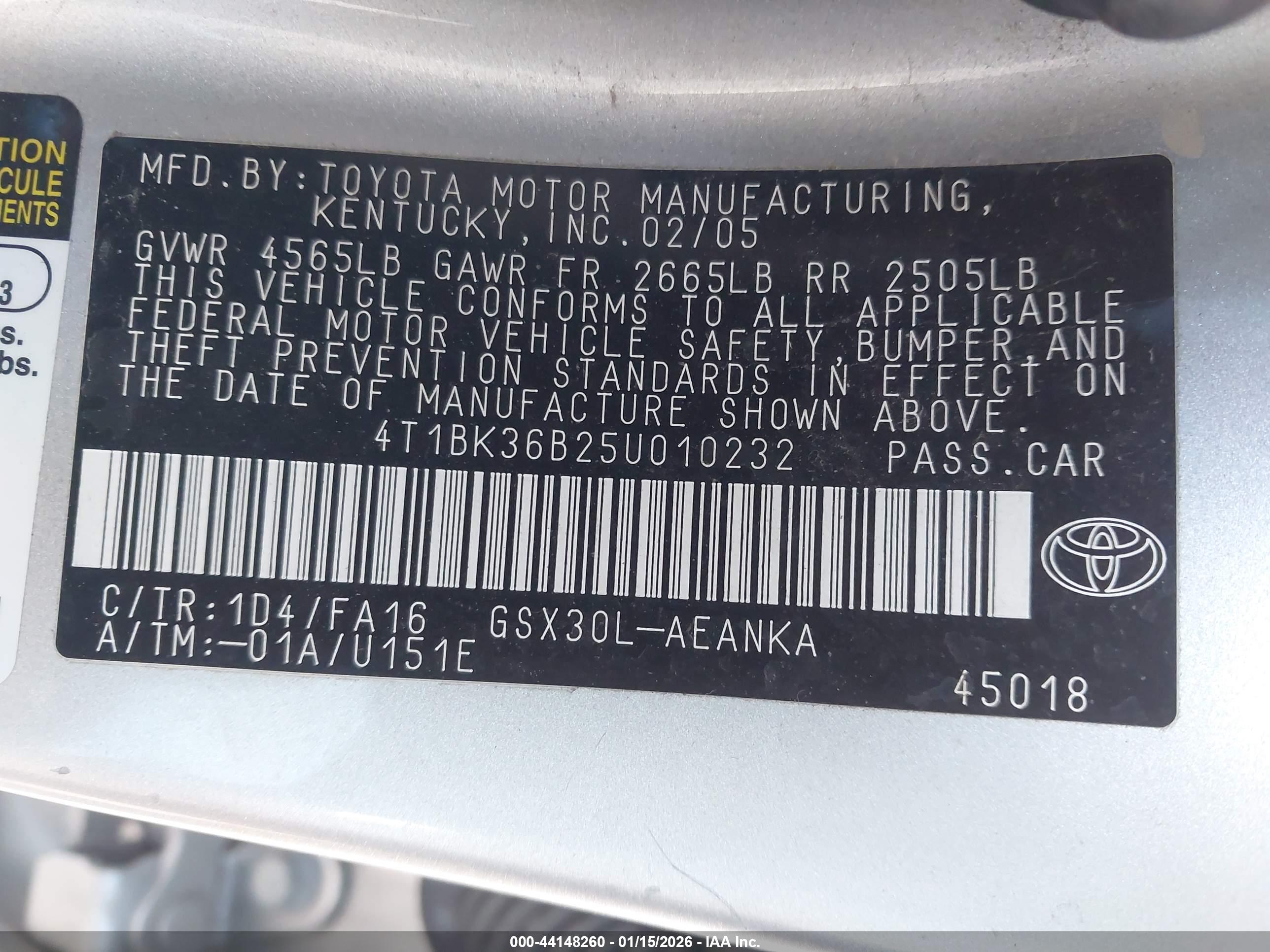 TOYOTA AVALON image 9