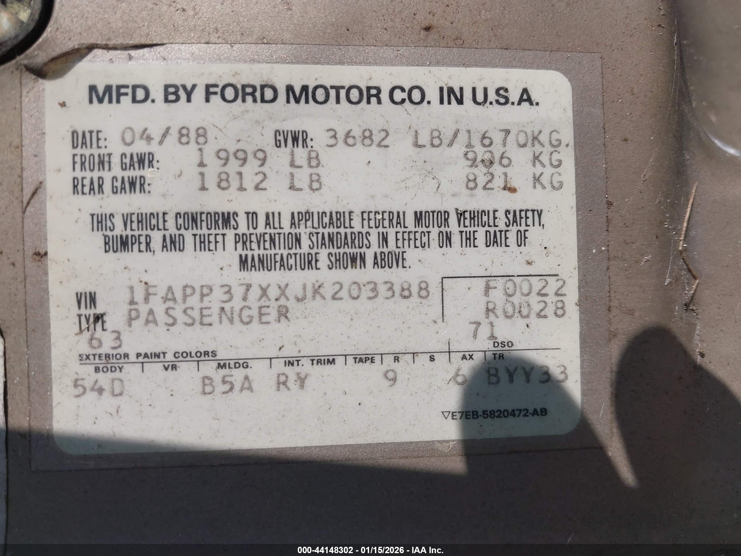 FORD TEMPO image 9