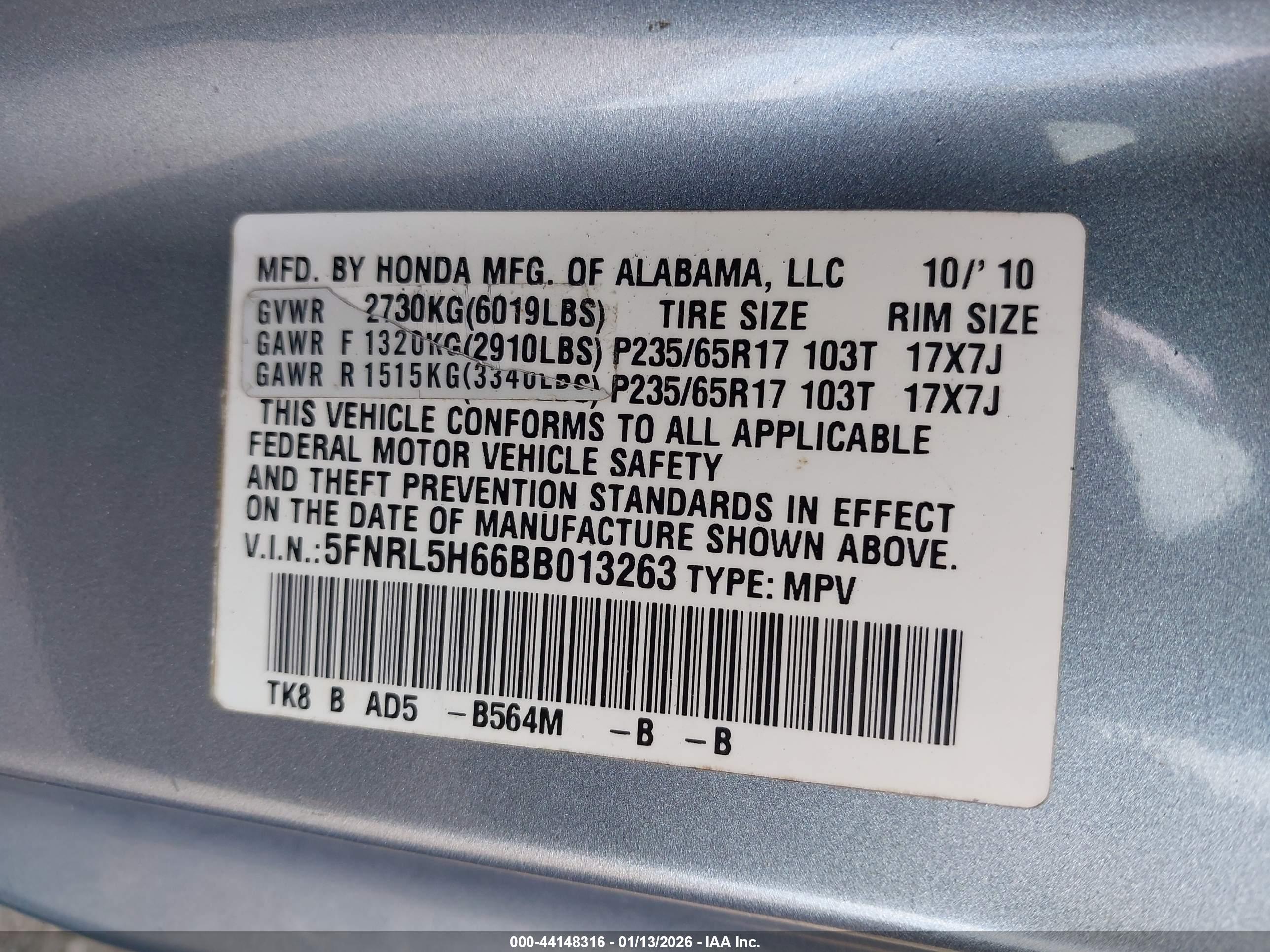 HONDA ODYSSEY image 9