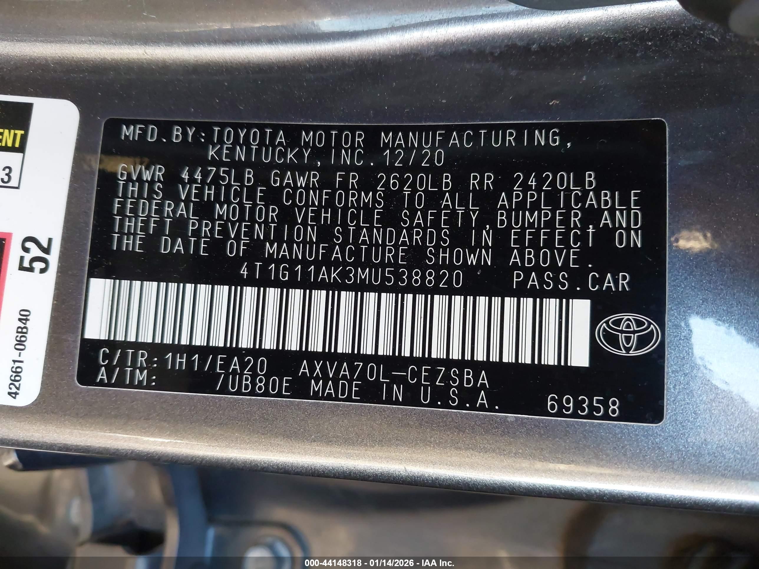 TOYOTA CAMRY image 9