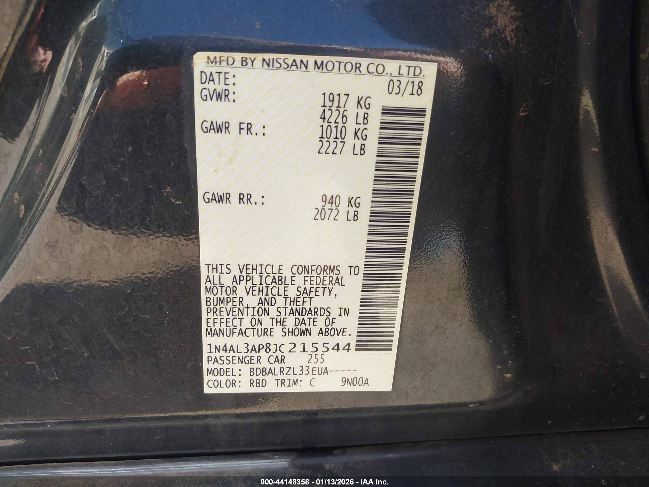 NISSAN ALTIMA image 9