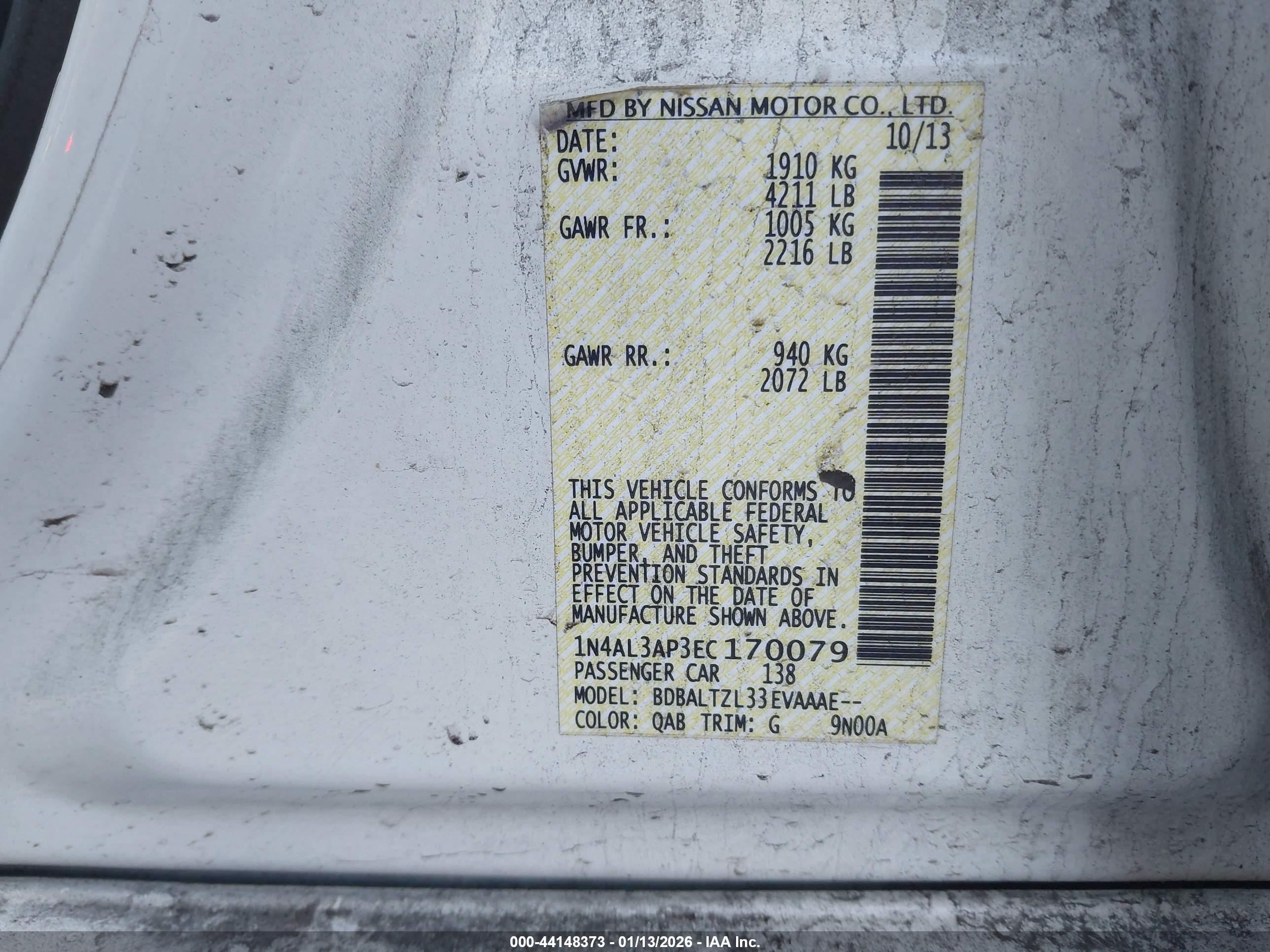 NISSAN ALTIMA image 9