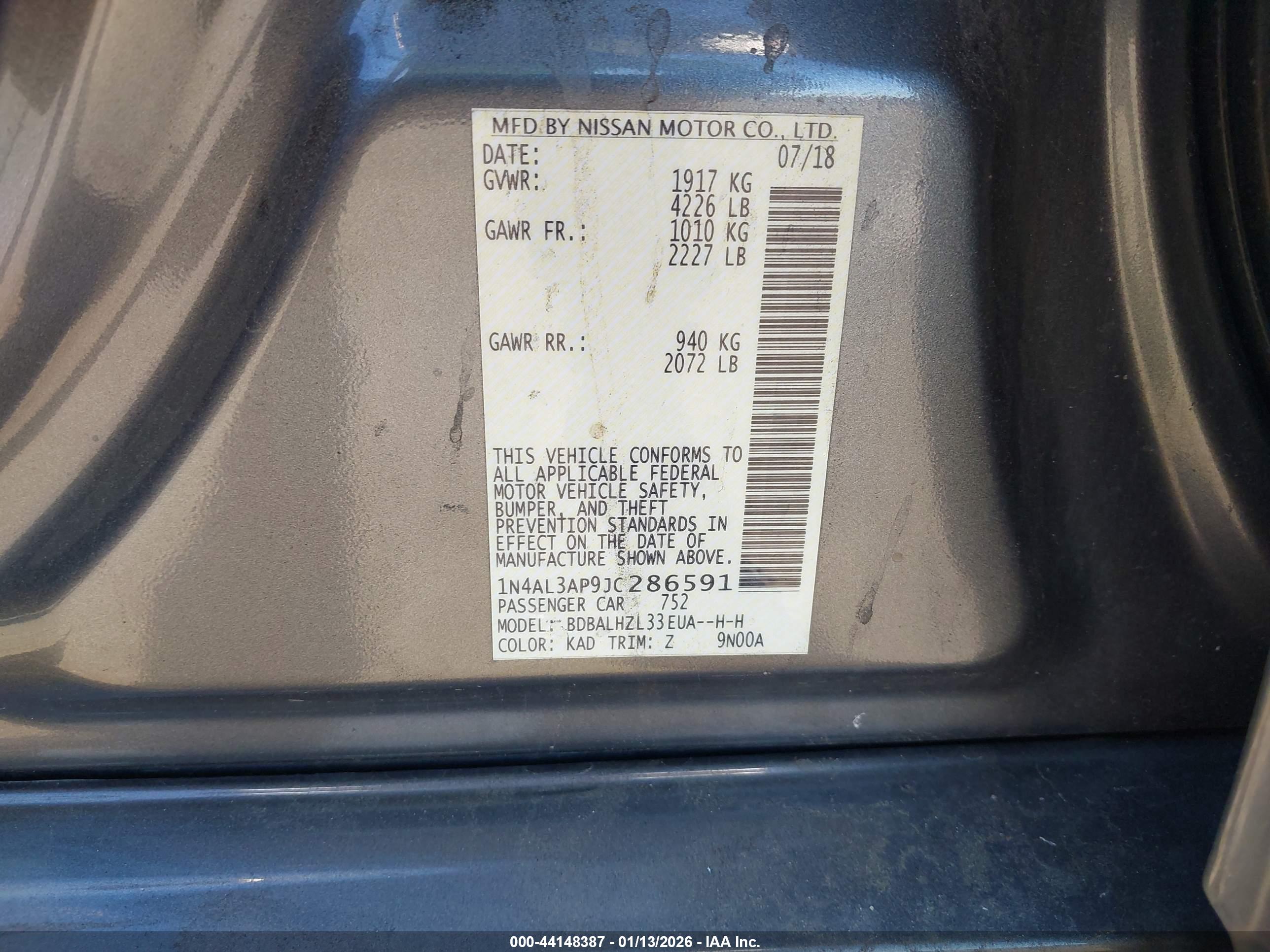 NISSAN ALTIMA image 9