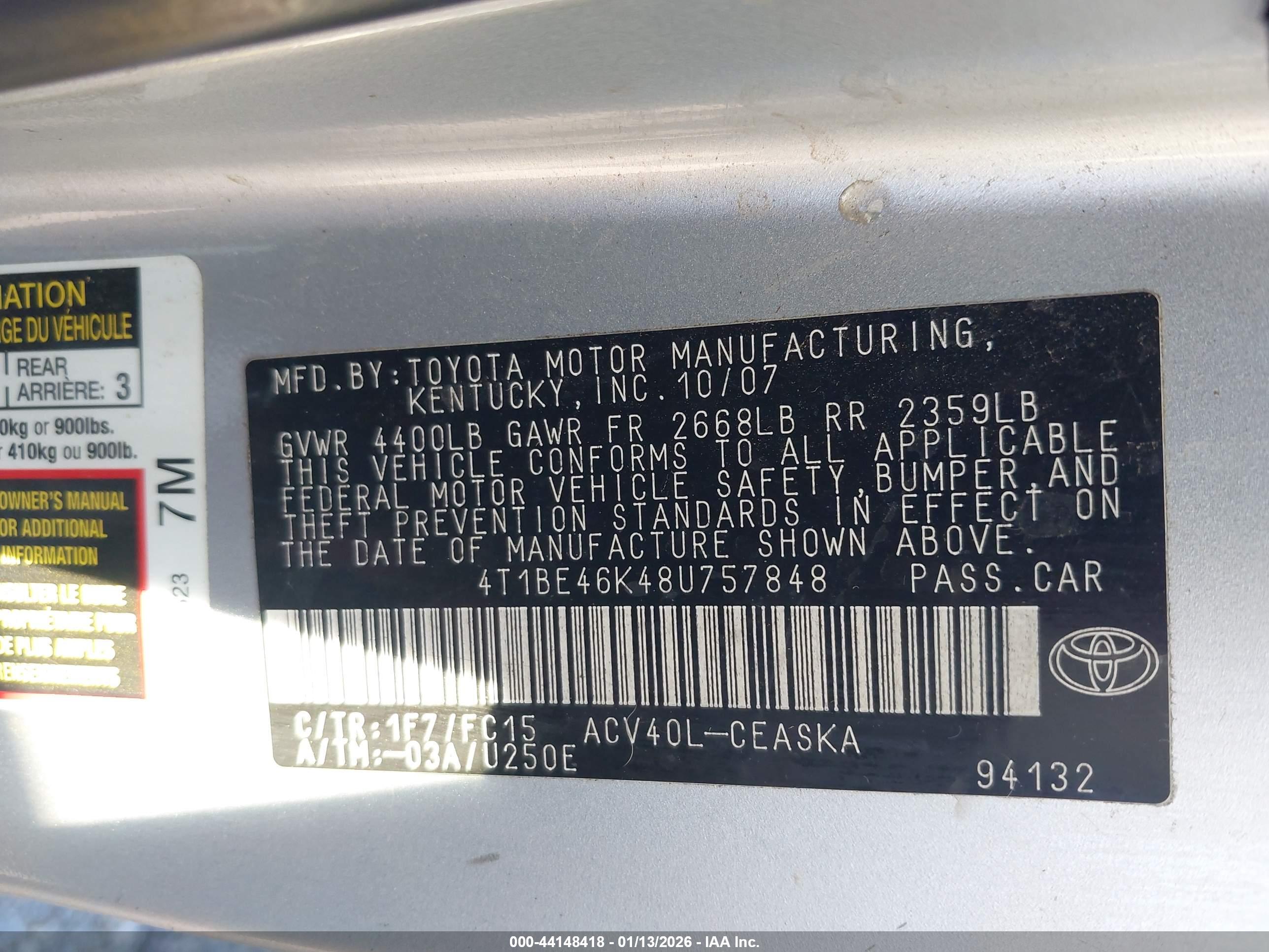 TOYOTA CAMRY image 9