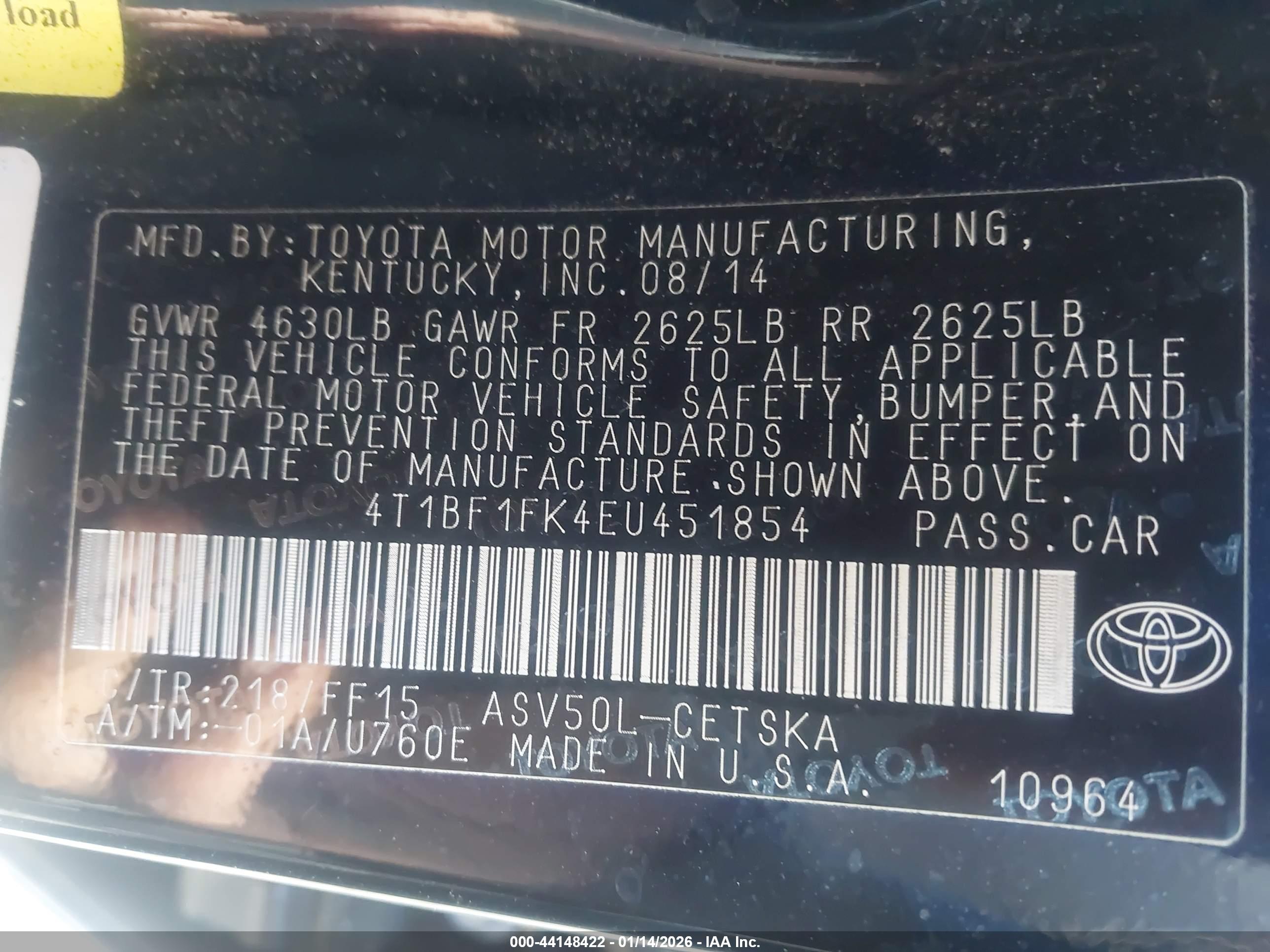 TOYOTA CAMRY image 9