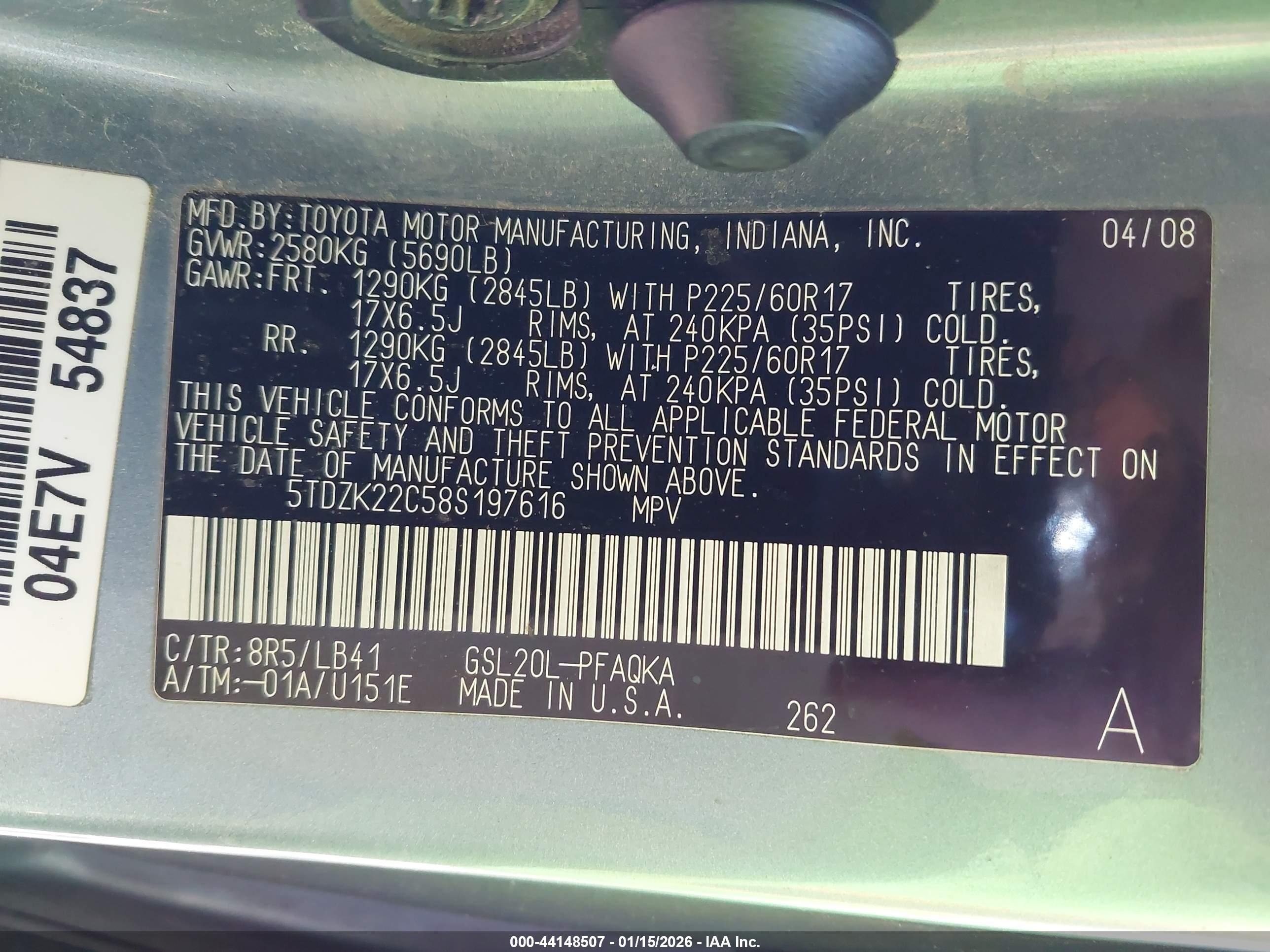 TOYOTA SIENNA image 9
