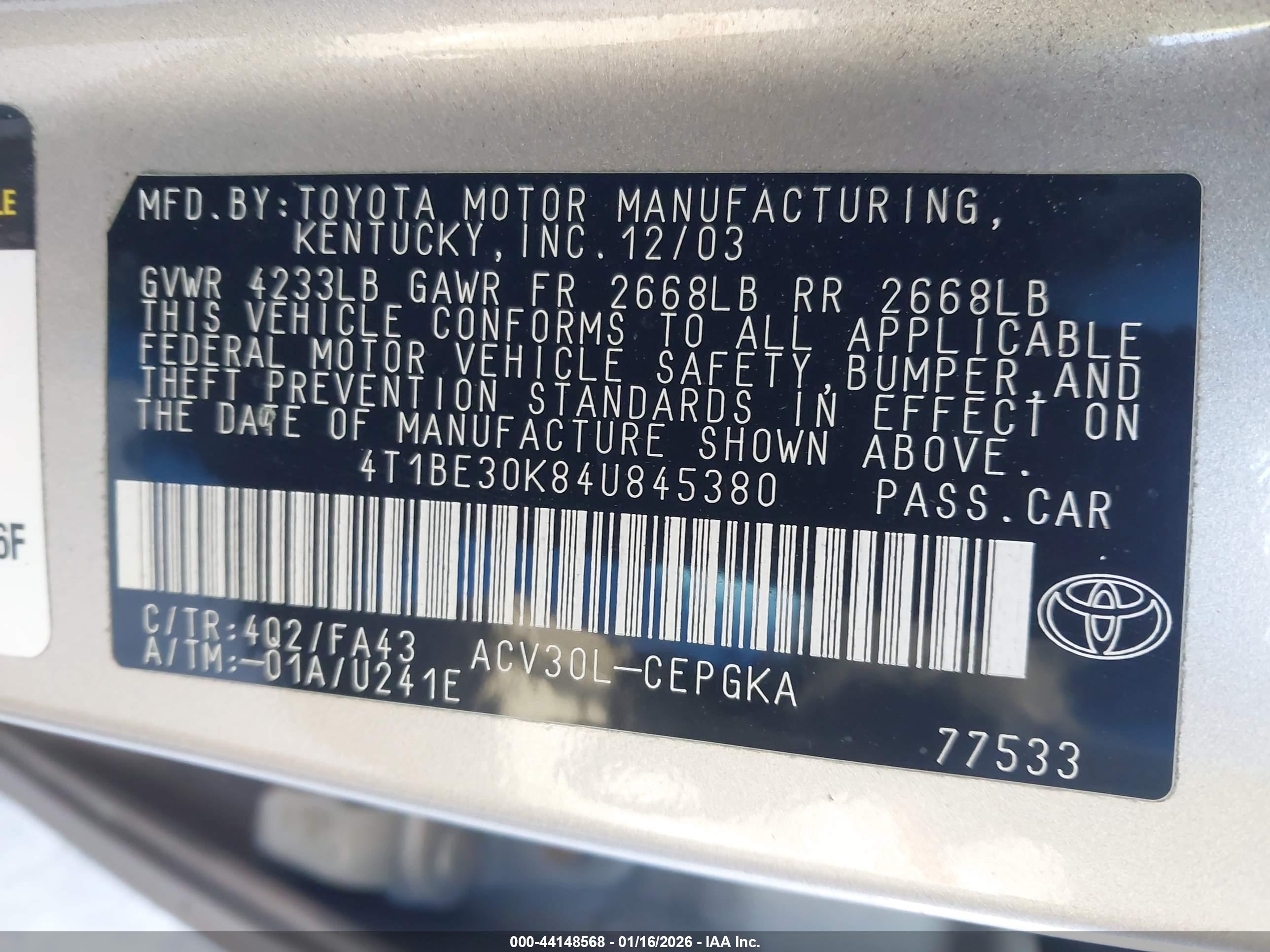 TOYOTA CAMRY image 9