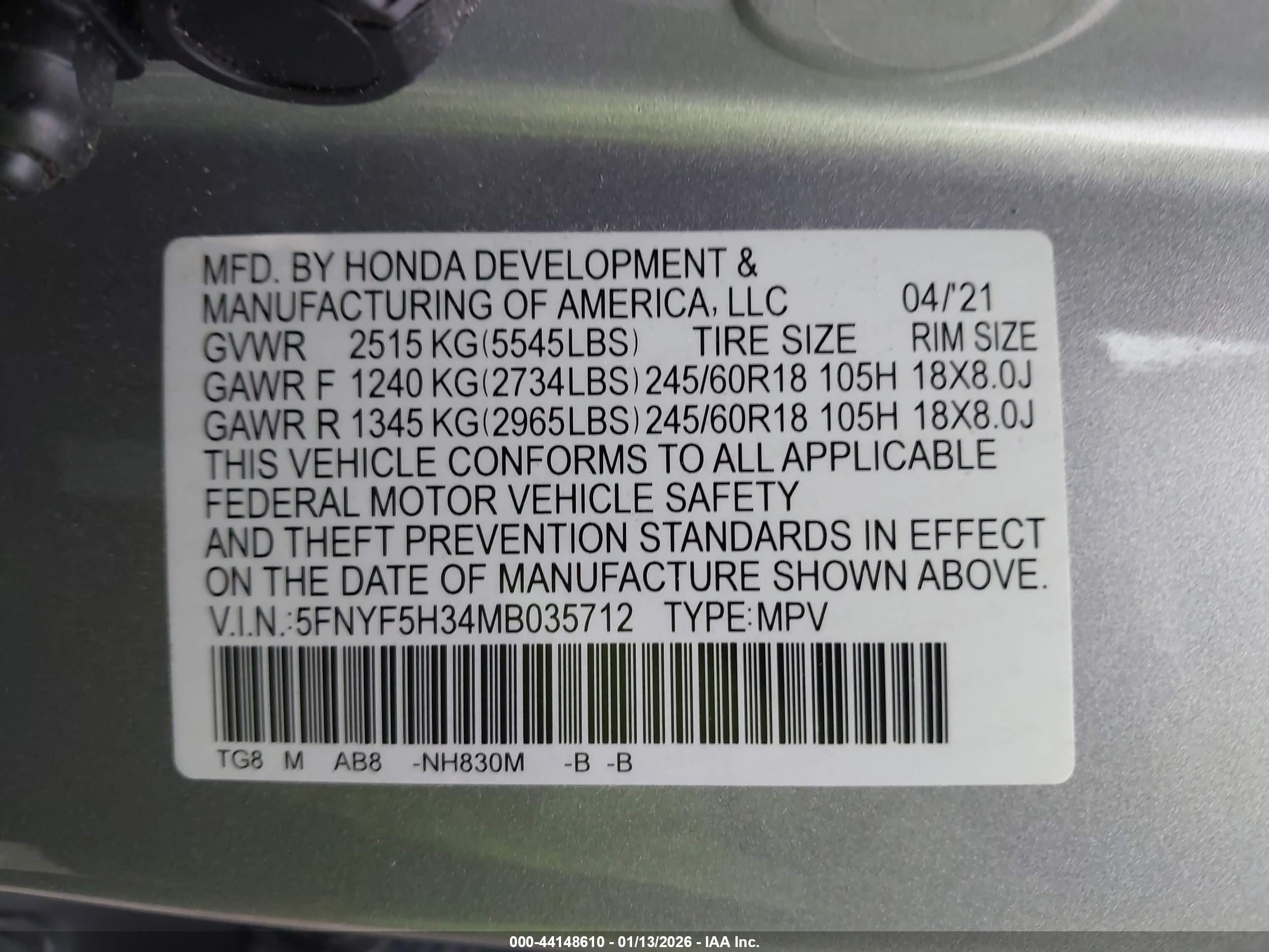 HONDA PILOT image 9