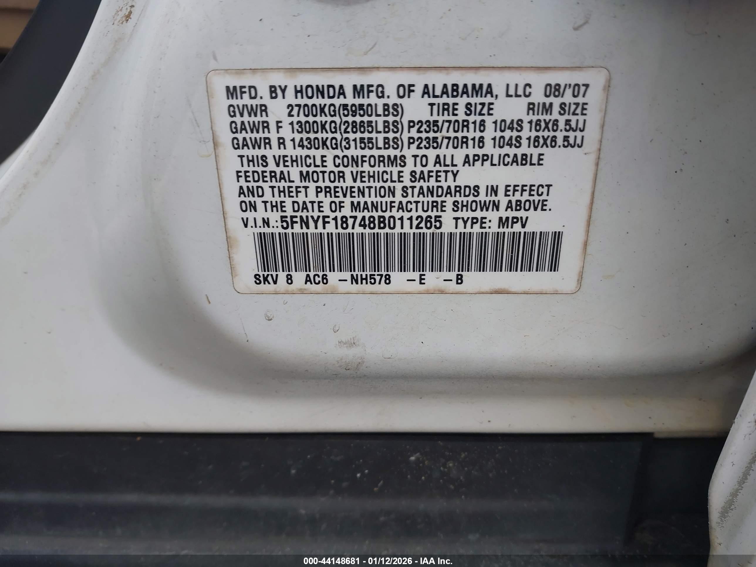 HONDA PILOT image 9