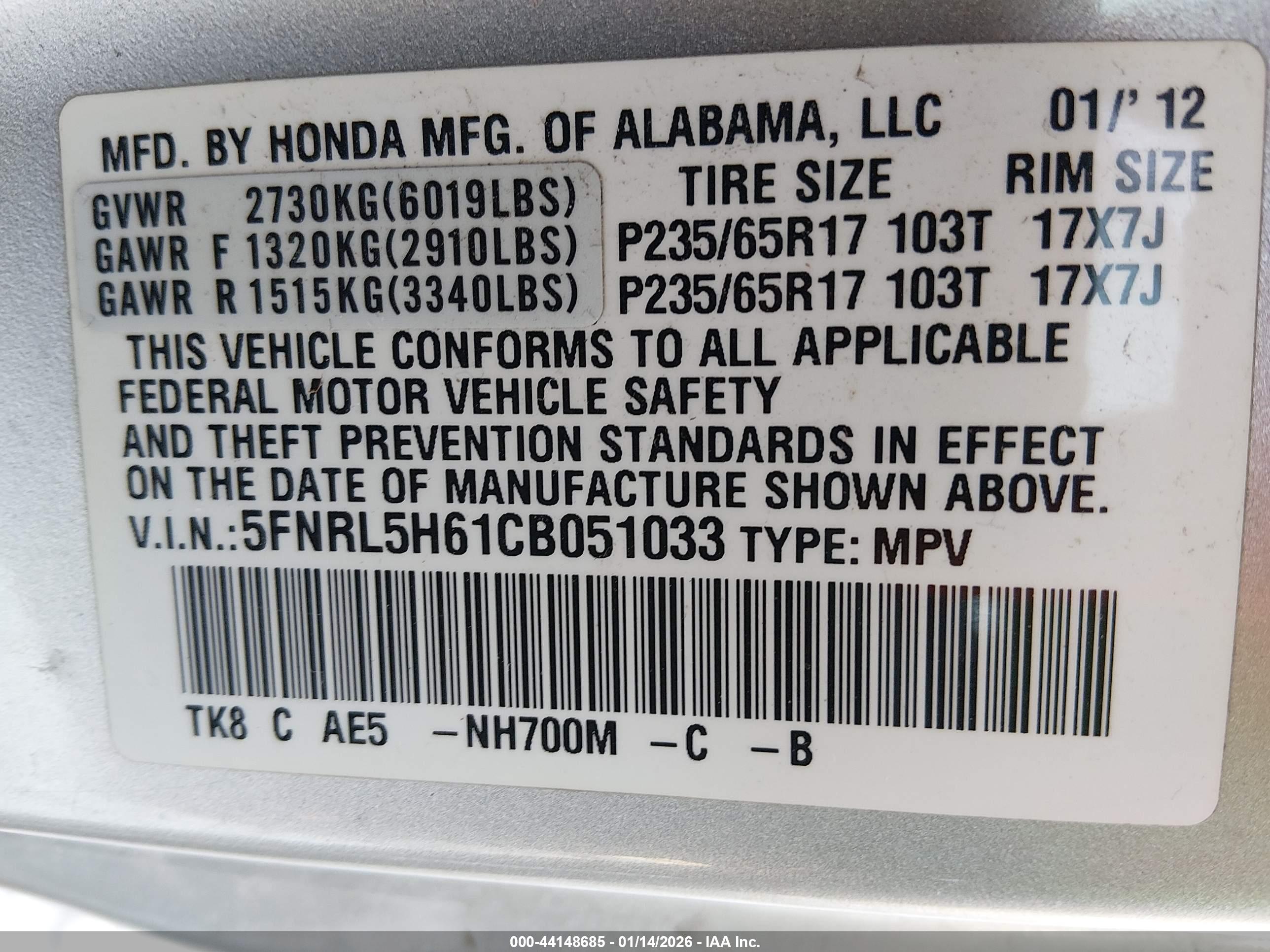 HONDA ODYSSEY image 9
