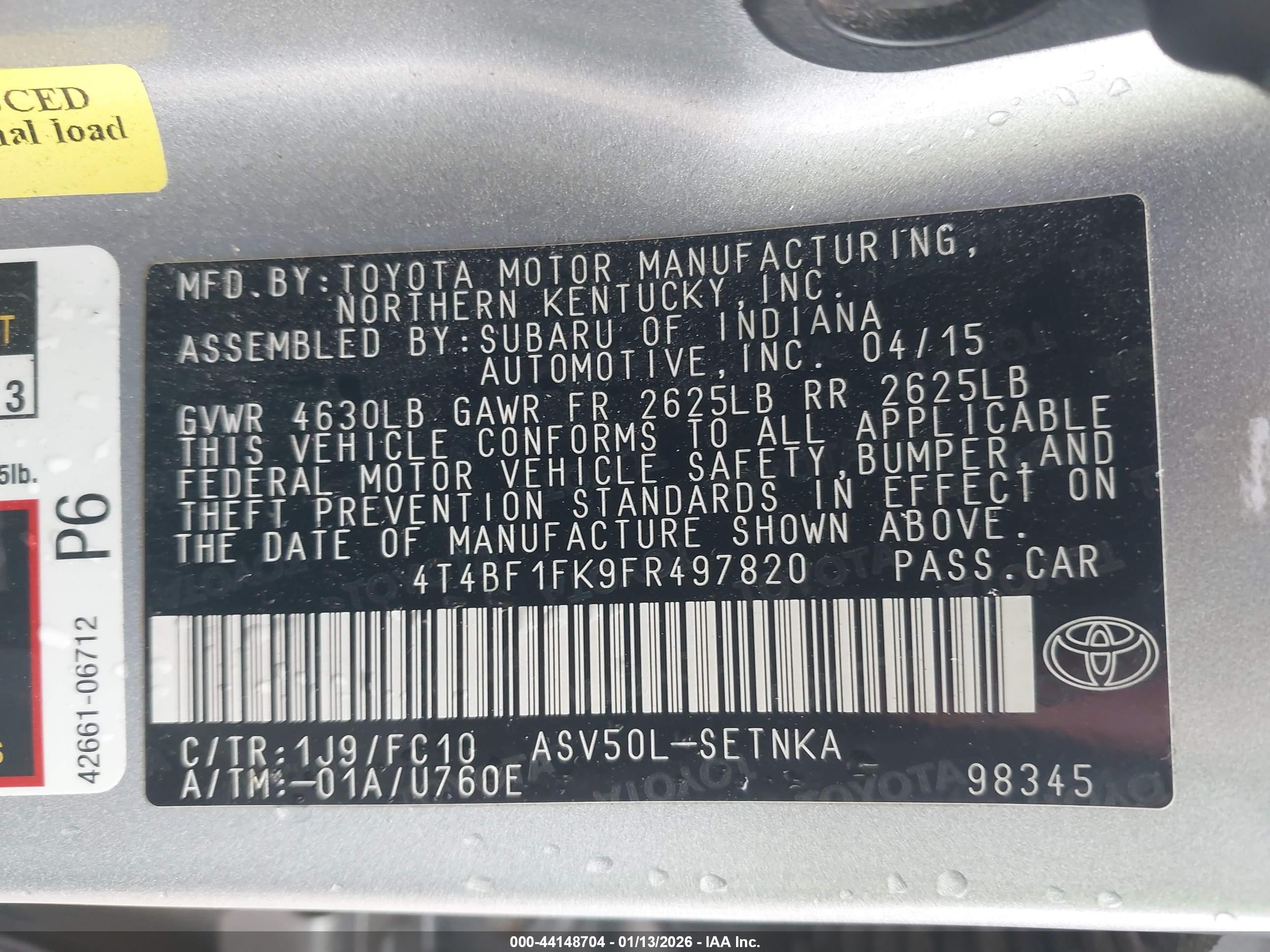 TOYOTA CAMRY image 9