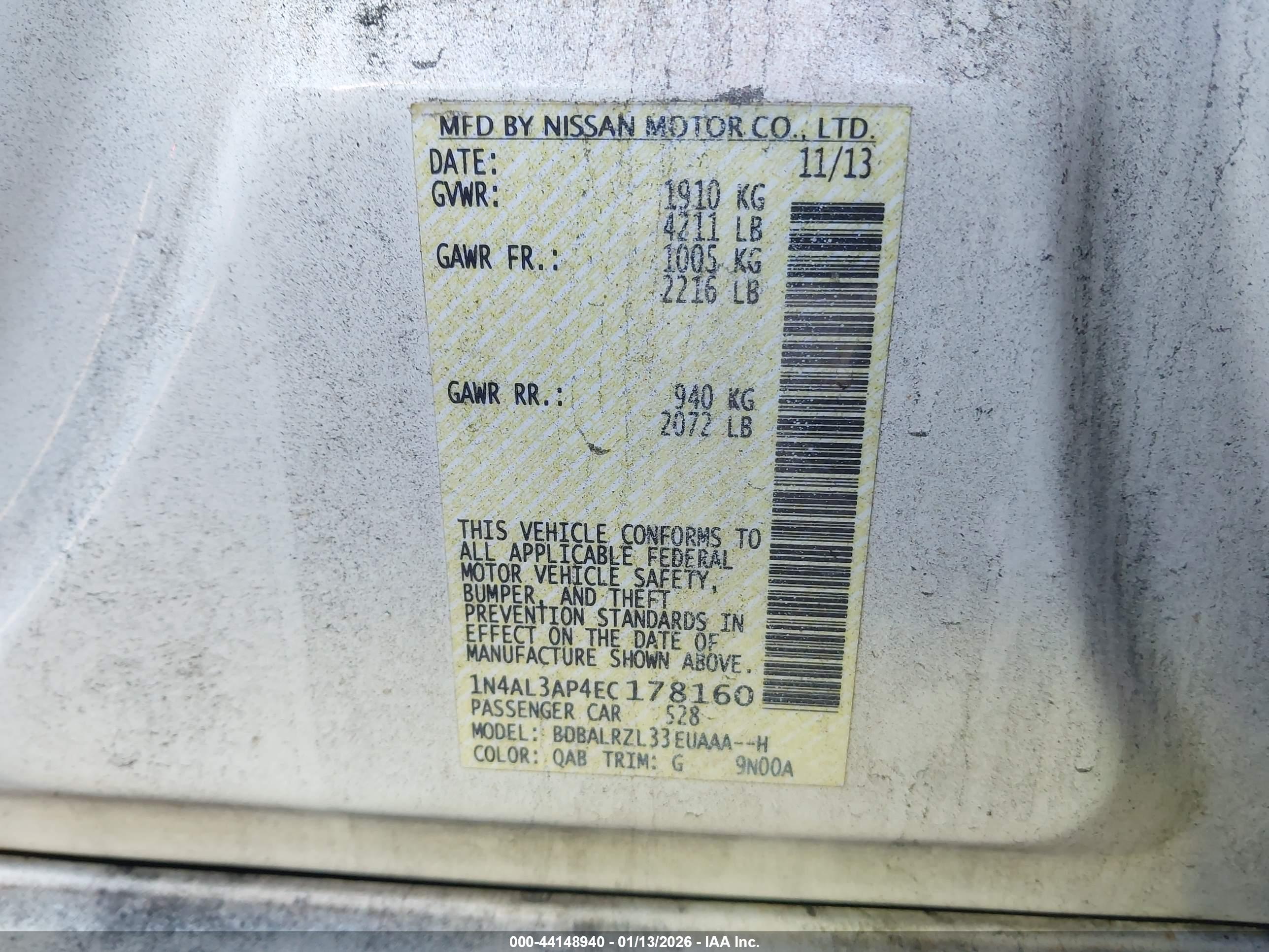 NISSAN ALTIMA image 9