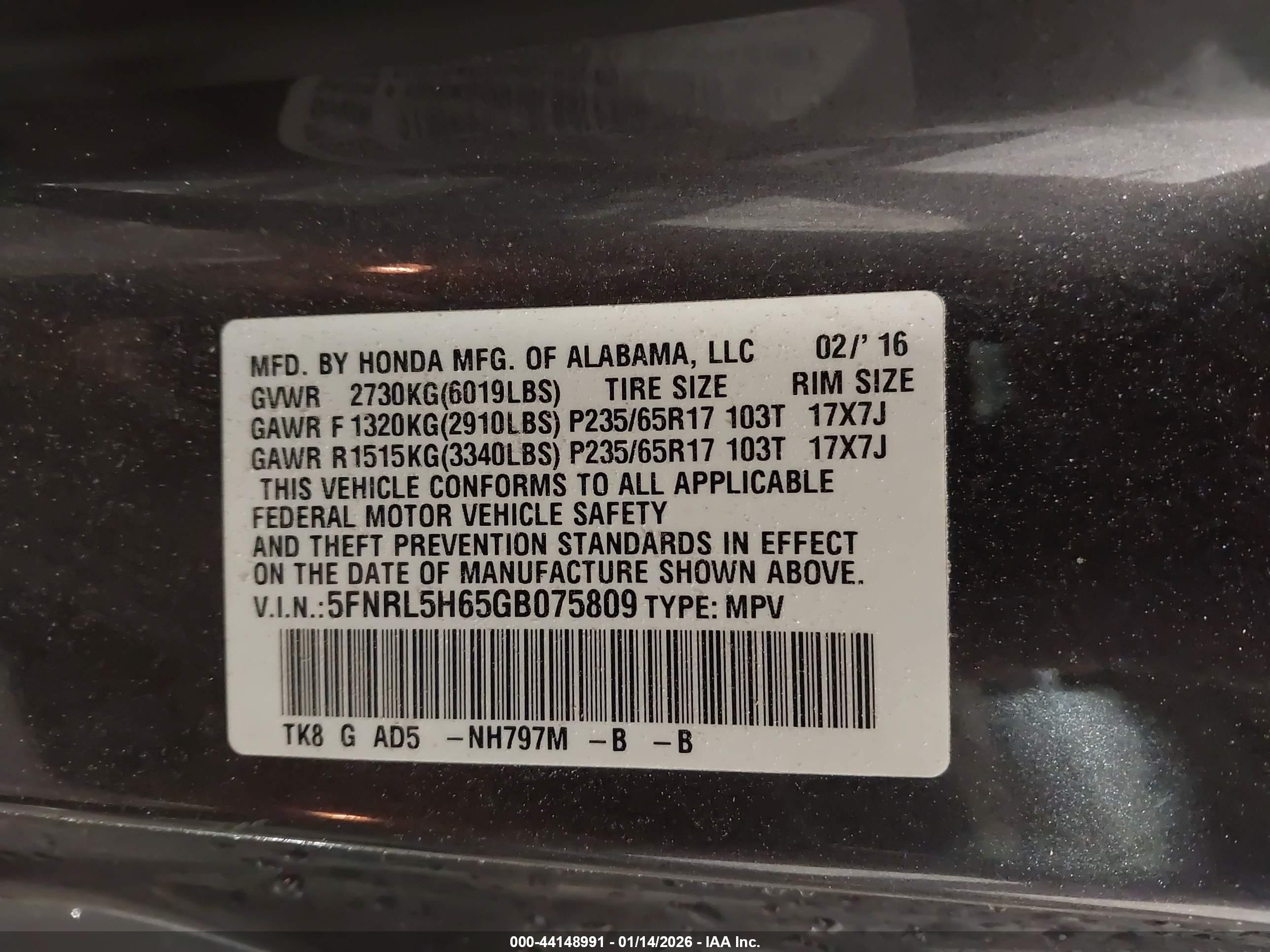 HONDA ODYSSEY image 9